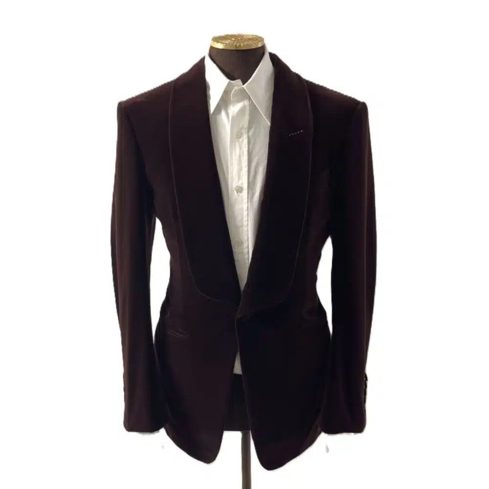 Tom Ford o1loc1c0925 11L940 Cotton Velvet Jacket in Brown Size US M / EU 48-50 / 2 - 1 Preview
