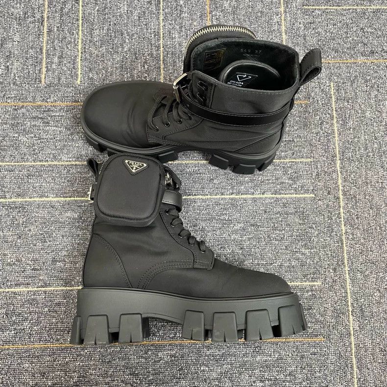 Prada Prada Tactical Nylon Combat Boots Size 37 -2505 Size US 7 / EU 40 - 3 Thumbnail