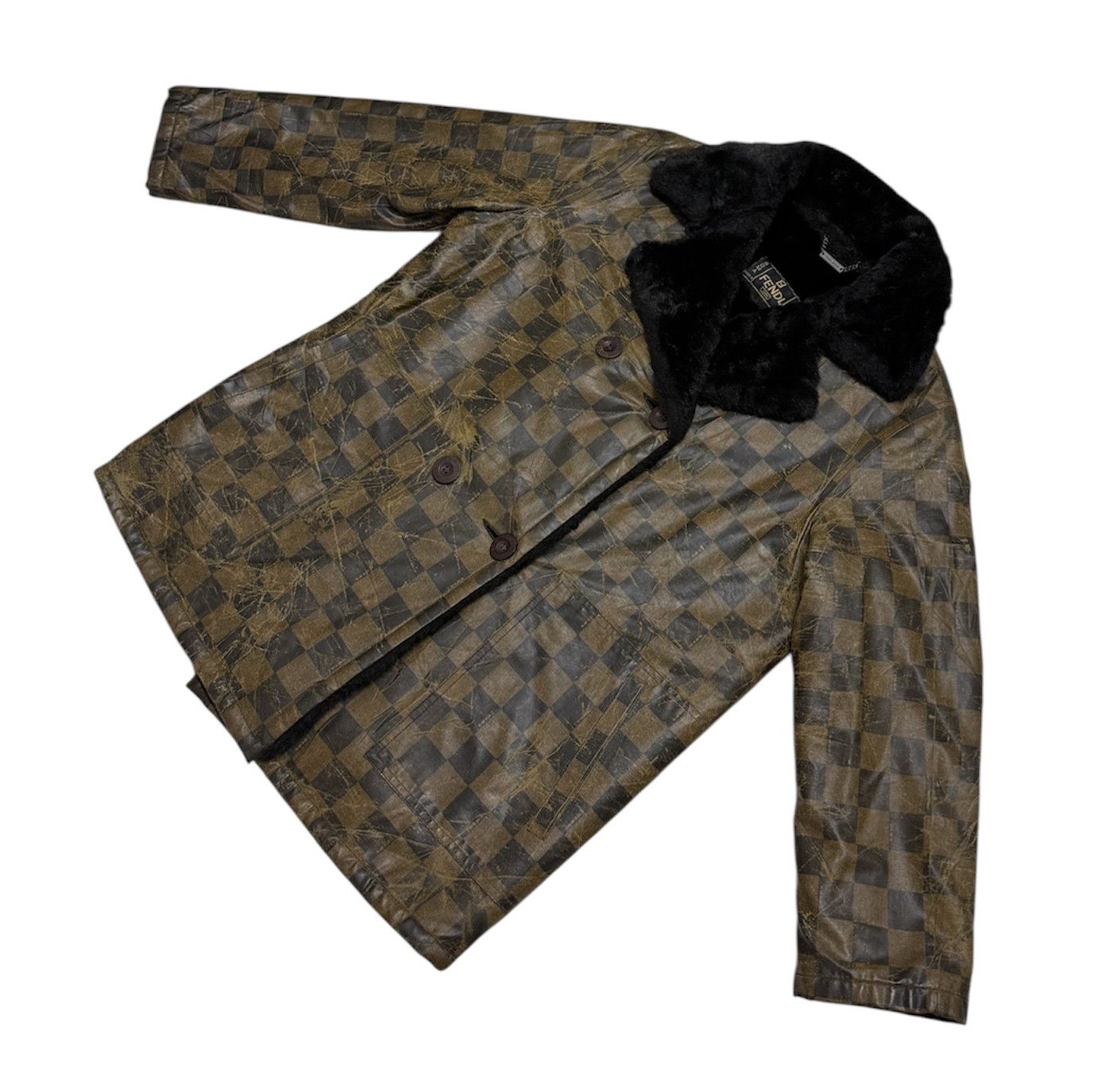 Fendi Fendi Monogram Shearling Distressed Jacket Size US S / EU 44-46 / 1 - 5 Thumbnail