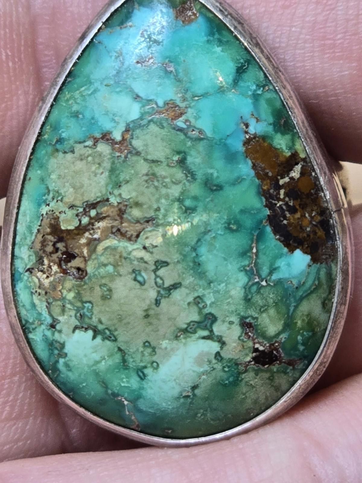 Sterling Silver Herbert Tsosie Royston Turquoise Ring Sz 6 Sterling Size ONE SIZE - 2 Thumbnail