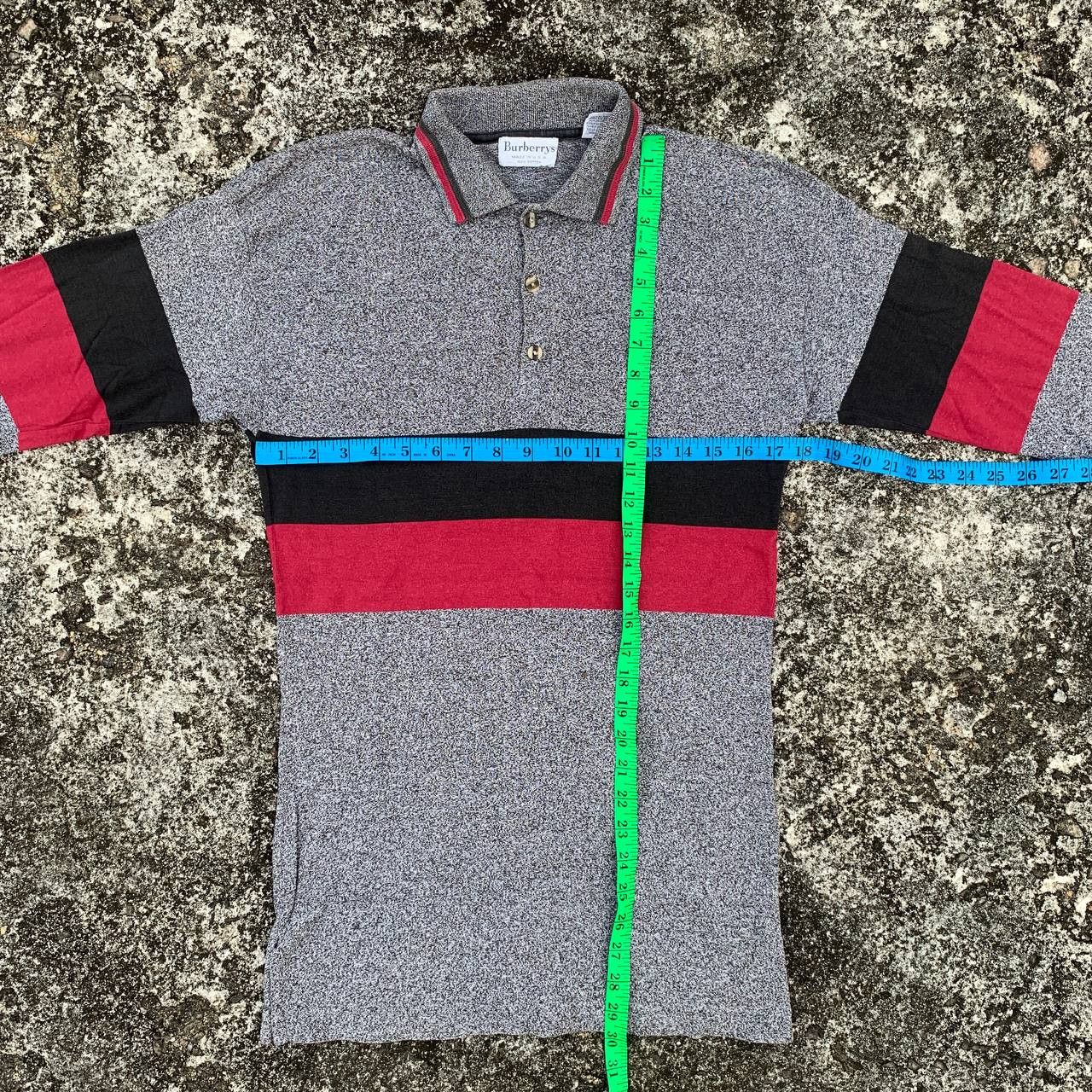 Burberry Vintage 90s BURBERRY Slim Fit Long Sleeve Polo Tshirt Size US M / EU 48-50 / 2 - 7 Thumbnail