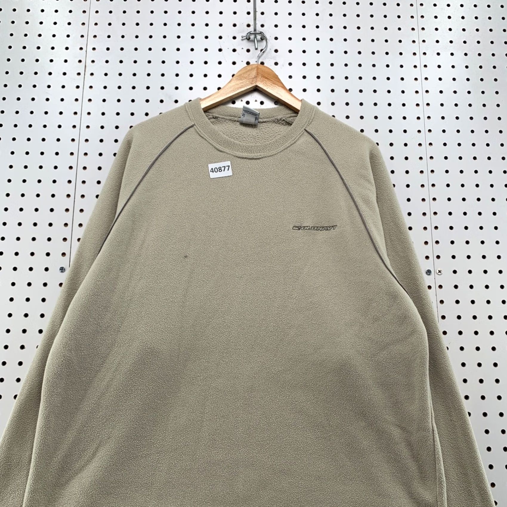 Old Navy VINTAGE Old Navy Fleece Sweatshirt Mens Large Beige Pullover Y2K Size US L / EU 52-54 / 3 - 4 Thumbnail