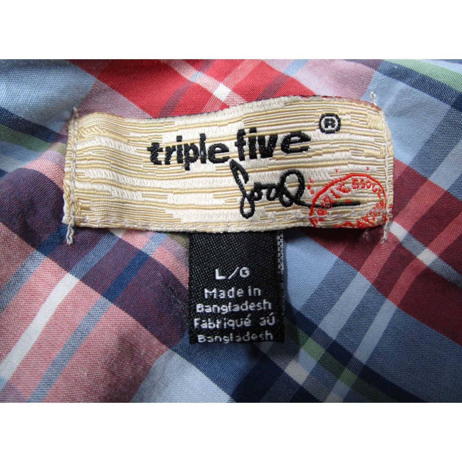 Vintage TRIPLE FIVE SOUL Shirt Mens Large Navy Utility Button-Up Long Sleeve with Epaulets and Pockets Size US L / EU 52-54 / 3 - 2 Thumbnail