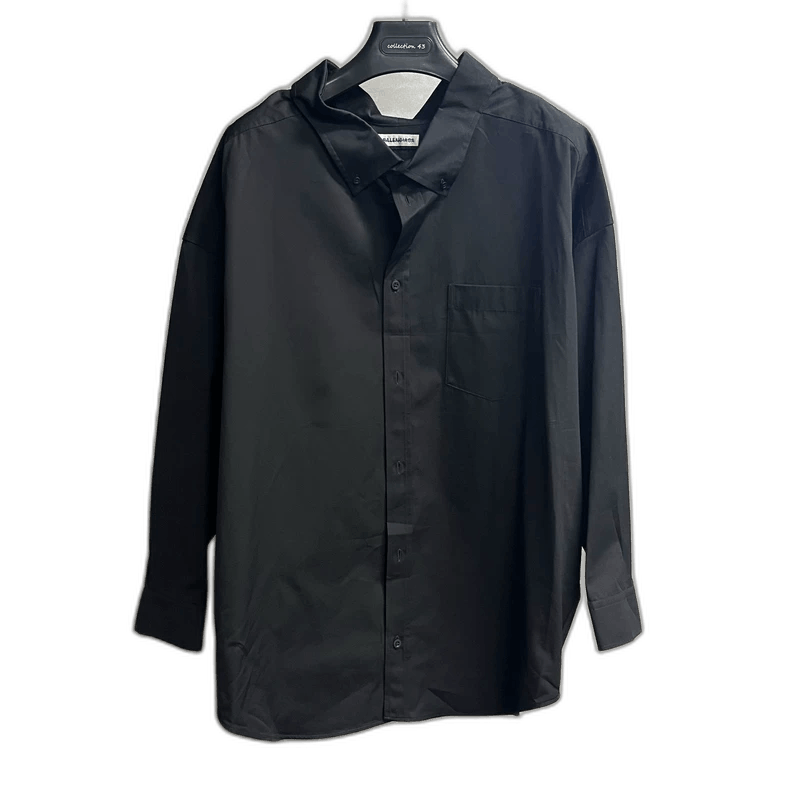 Balenciaga Balenciaga Black Logo Print Long Sleeve Shirt Size US XS / EU 42 / 0 - 1 Thumbnail