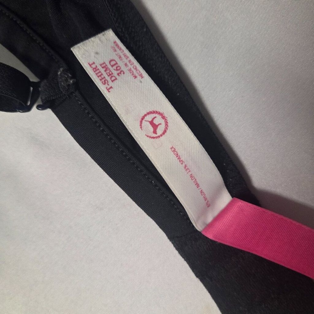 Victoria's Secret Victoria Secret -black T-shirt-Bra light lined wire 36D sexy Size ONE SIZE - 3 Thumbnail
