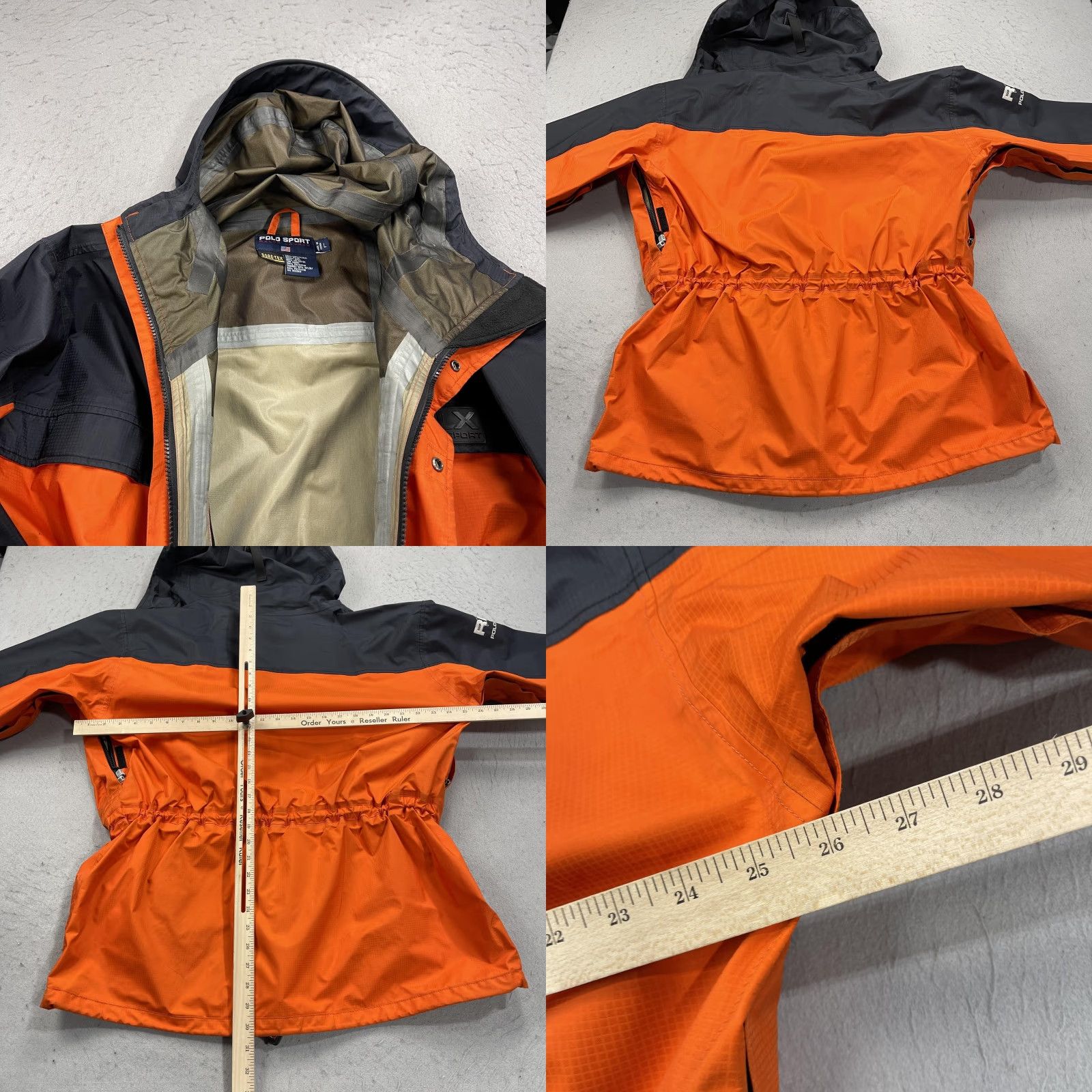Polo Ralph Lauren Polo Sport Ralph Lauren Jacket Mens L Orange Black Gore-Tex Hooded RLX Shell Size US L / EU 52-54 / 3 - 8 Thumbnail