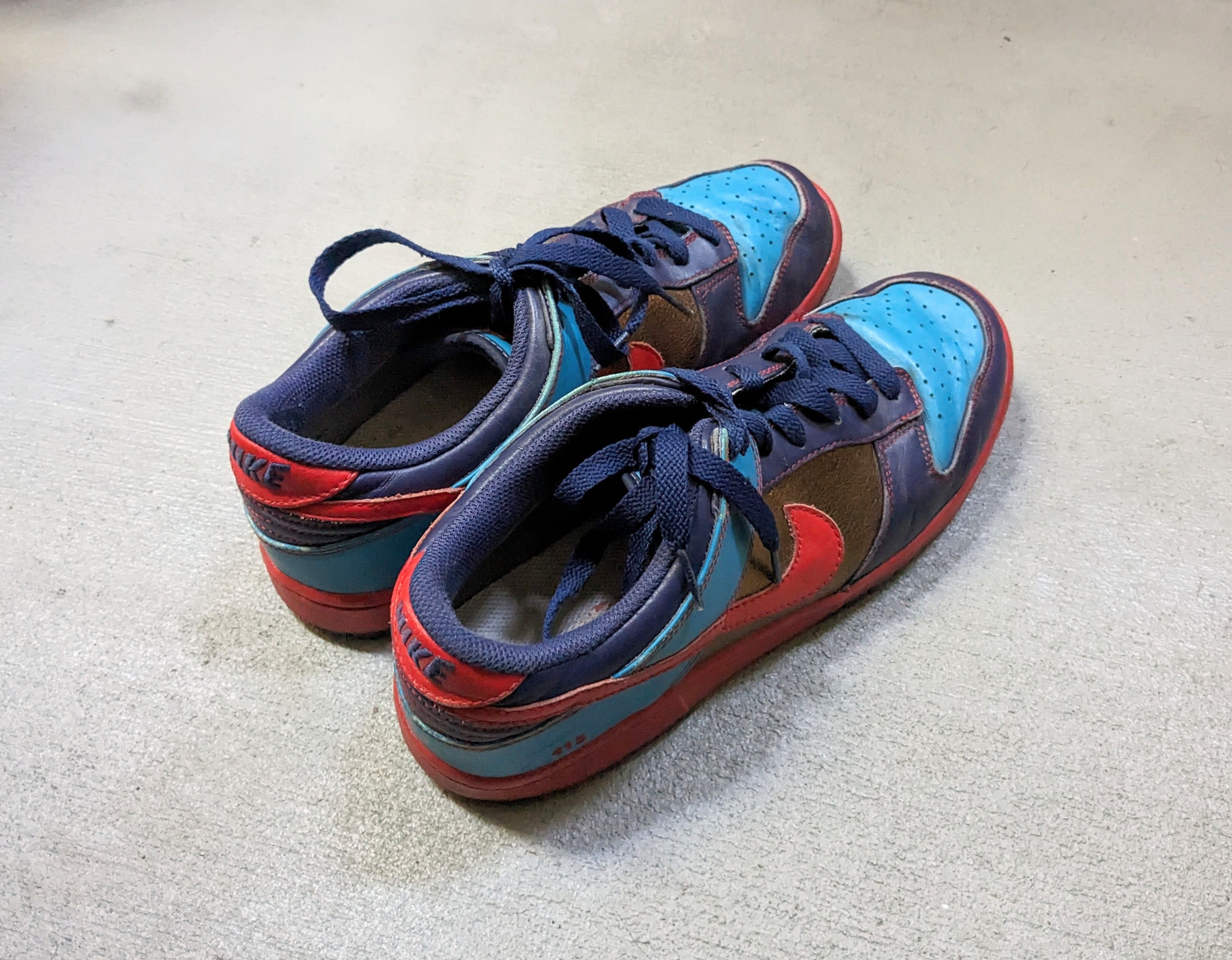 Nike Vintage Nike Dunk Low Purple Blue Red Size 11 Leather Y2K Size US 8.5 / EU 41-42 - 13 Thumbnail