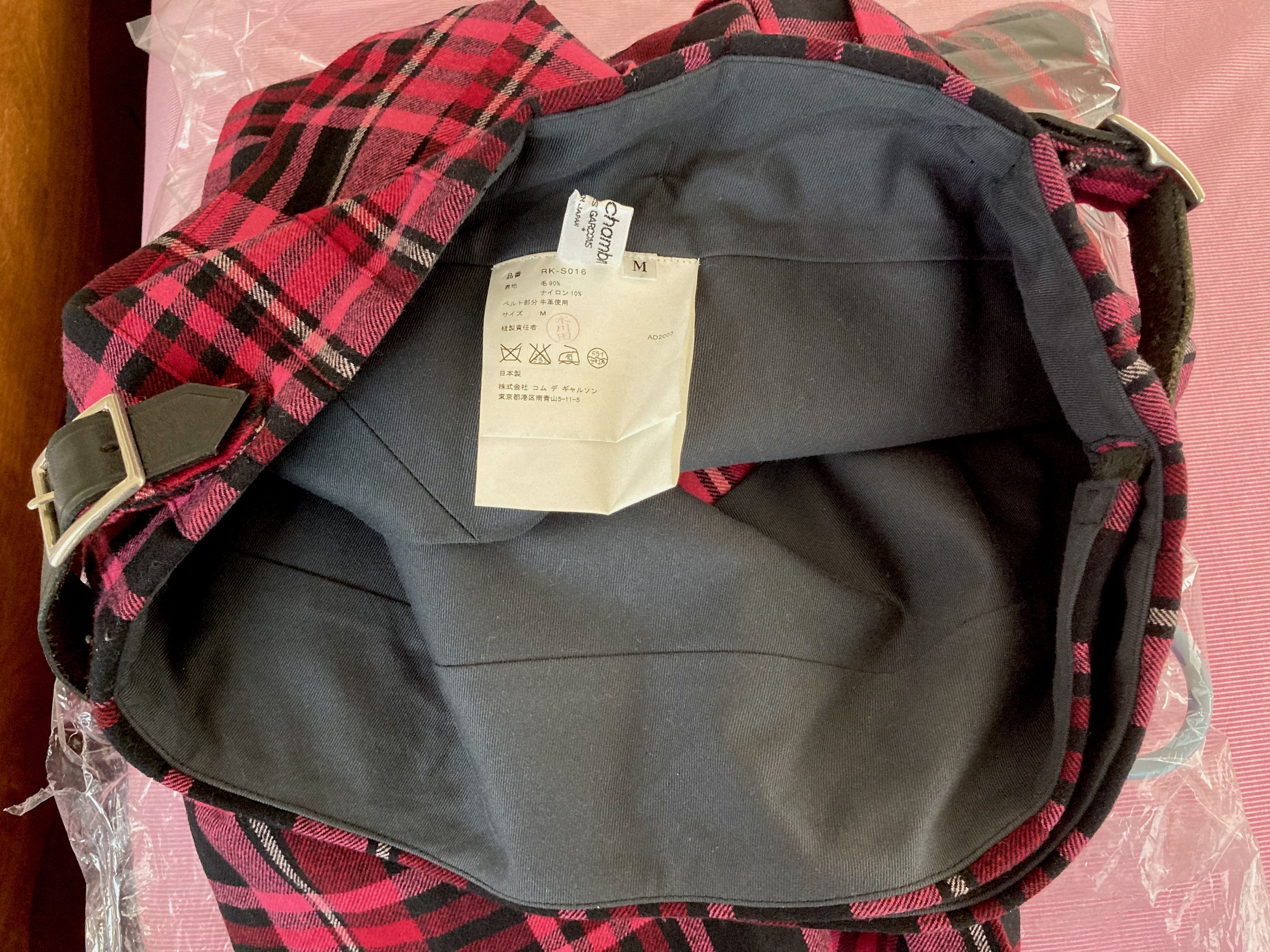 Comme des Garcons Robe de Chambre pink tartan wool skirt suit Size M / US 6-8 / IT 42-44 - 10 Thumbnail