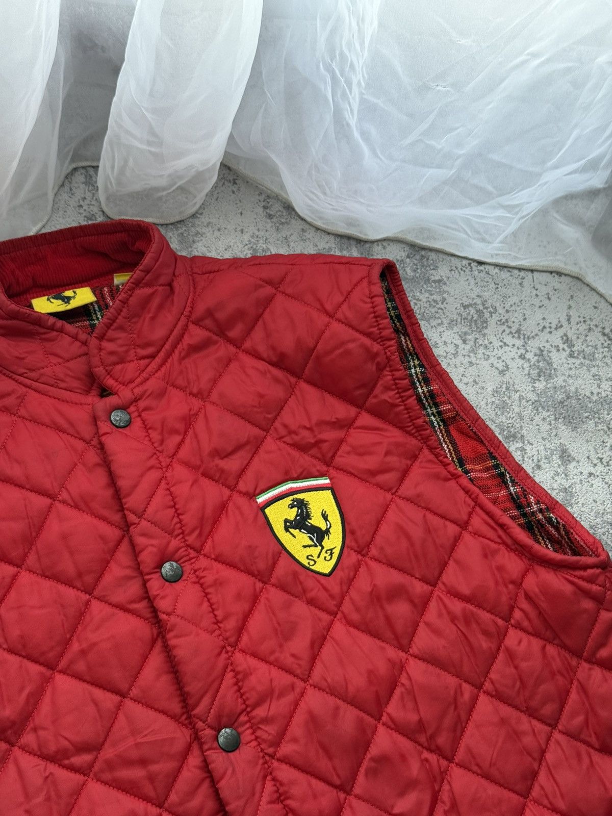 Ferrari Vintage 1996 Ferrari Racing Quilted Vest Jacket Size US XXL / EU 58 / 5 - 2 Thumbnail