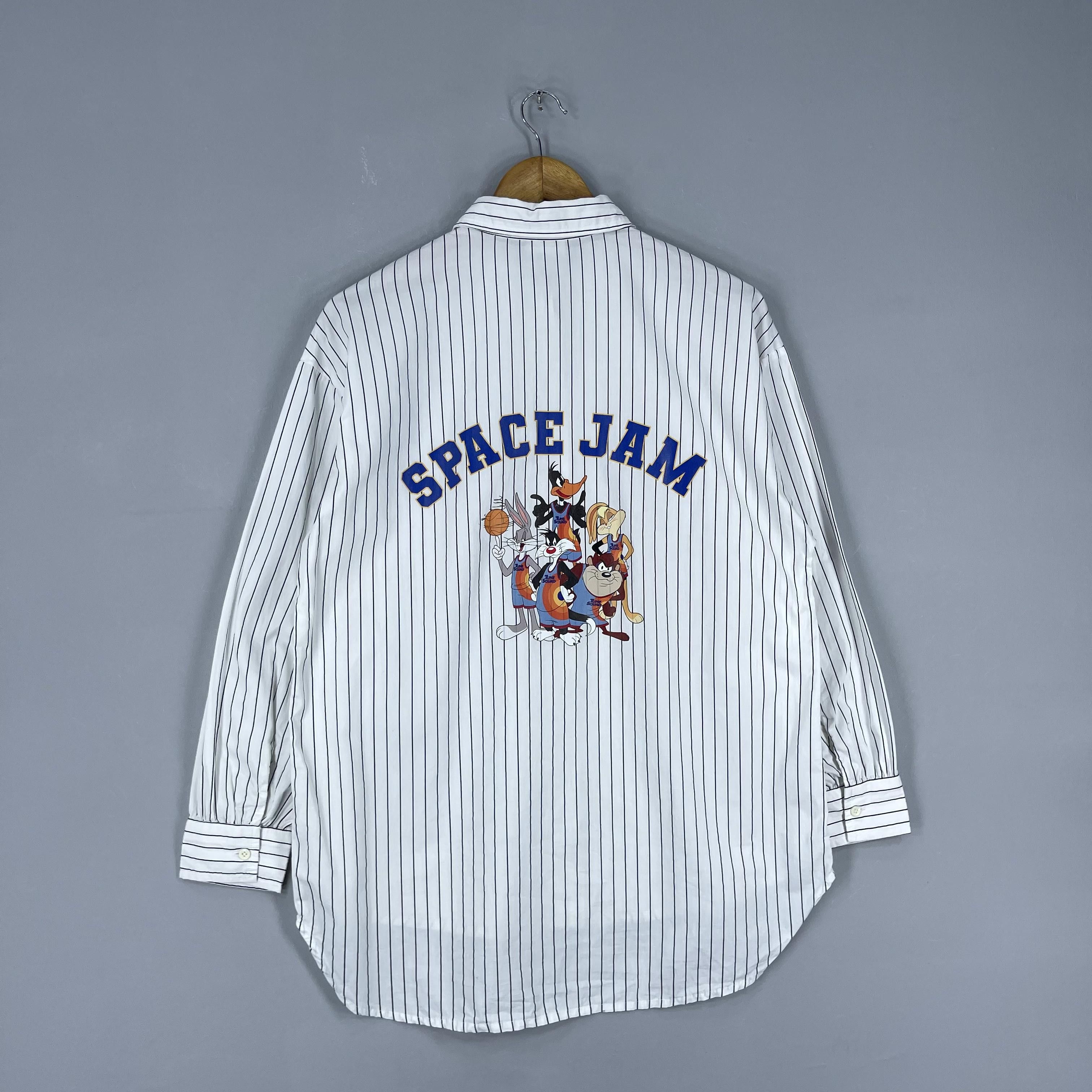Warner Bros Vintage Y2K SPACE JAM Tunes Squad Nba Cartoons Shirt Size US M / EU 48-50 / 2 - 2 Thumbnail