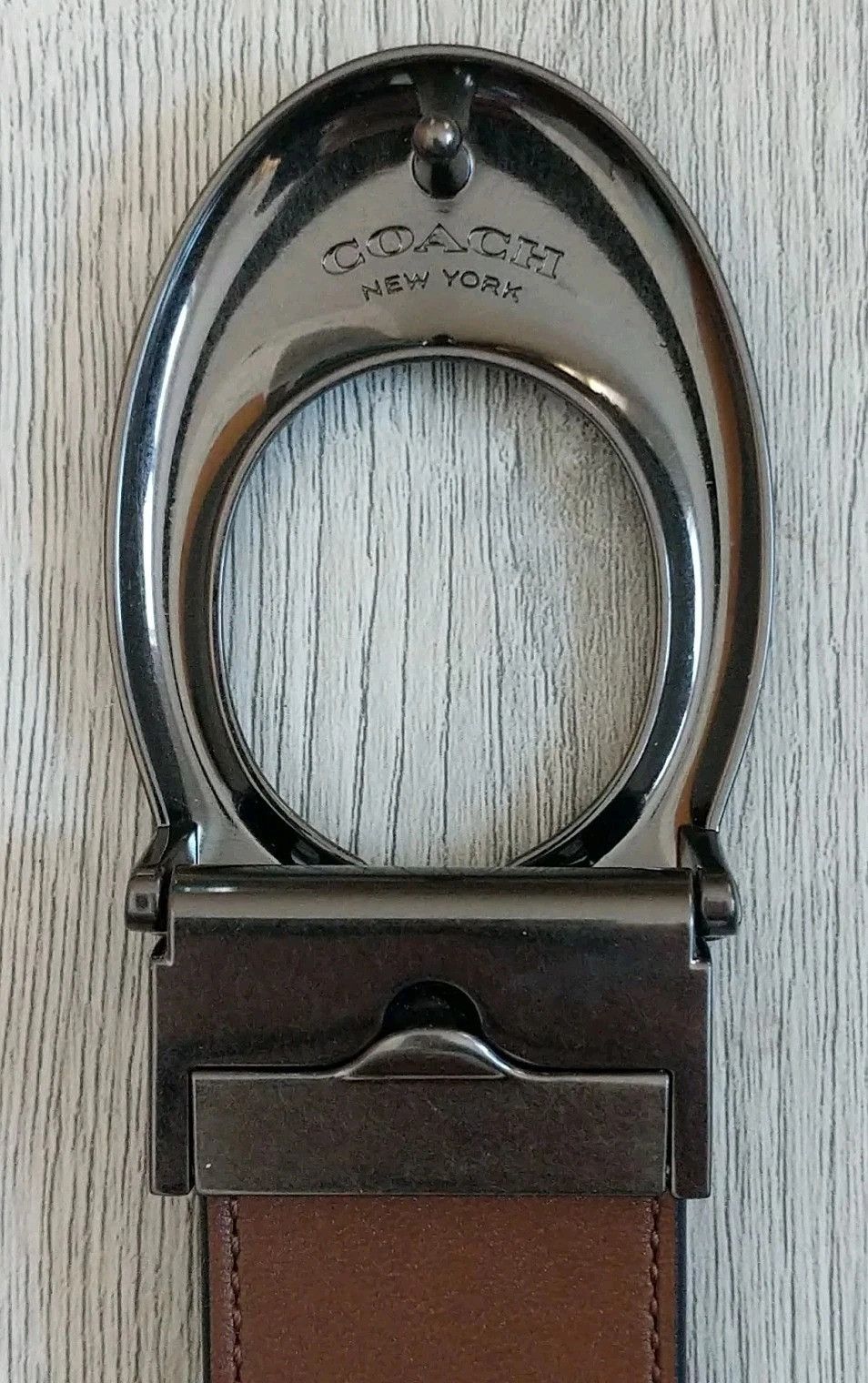 Coach Coach Men's Reversible Belt Plaque Black/Brown Leather Size 36 - 7 Thumbnail