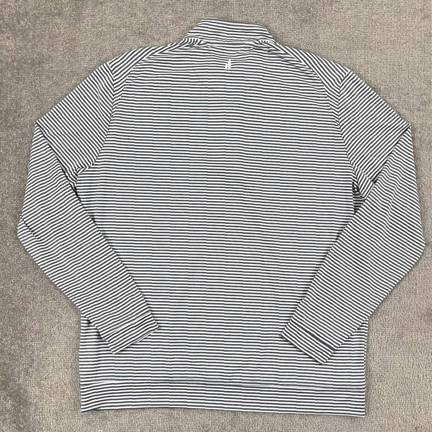 johnnie-O Johnnie O Turn Striped Prep Performance Pullover Jacket Mens Large Blue White Golf Zip Size US L / EU 52-54 / 3 - 2 Thumbnail