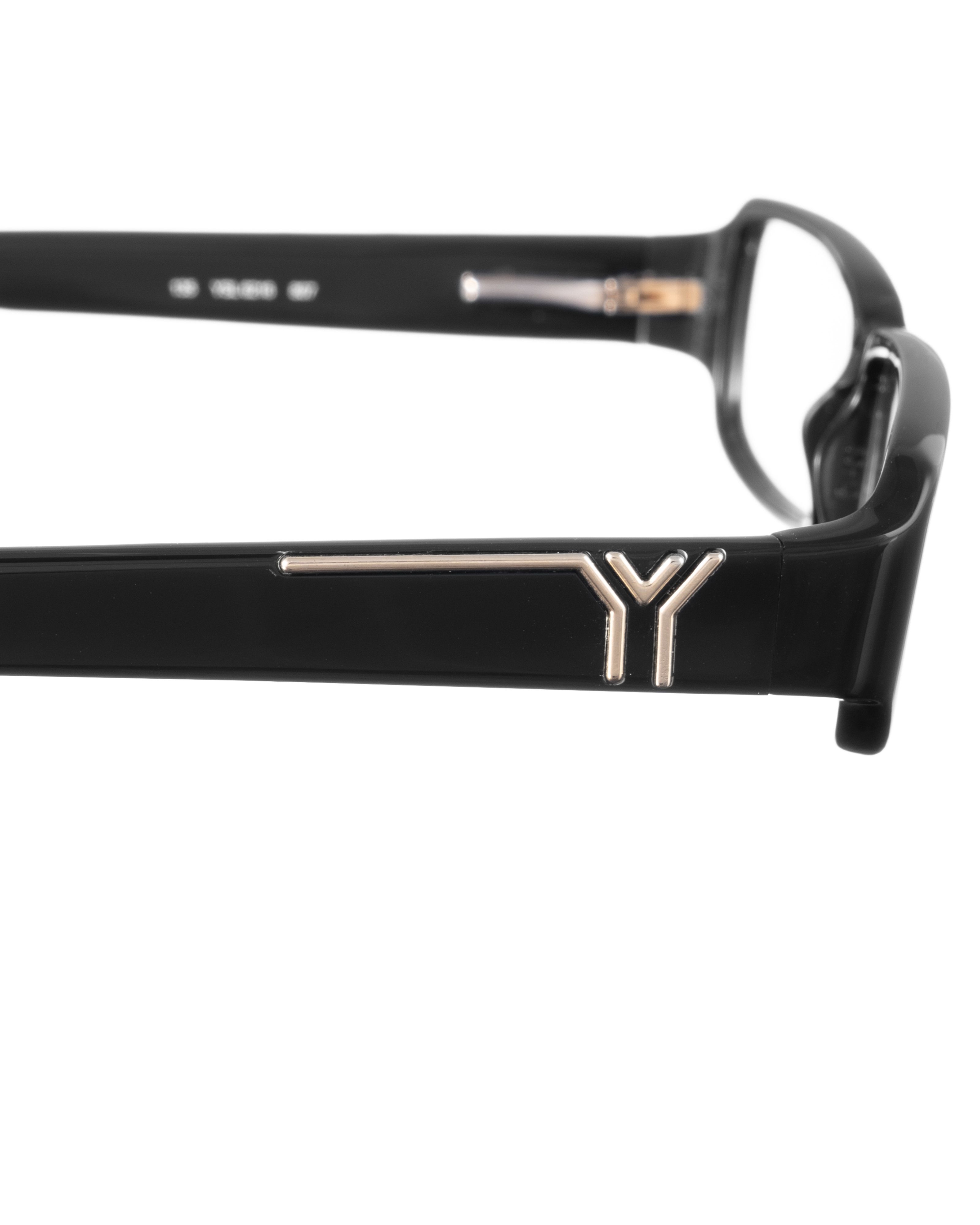 Yves Saint Laurent Yves Saint Laurent 00s Black Flat Rectangular Glasses Size ONE SIZE - 1 Thumbnail