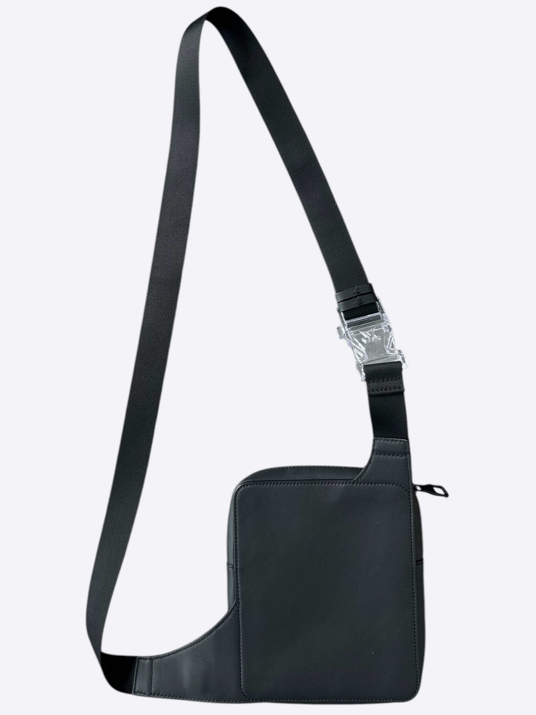 Louis Vuitton Black Leather Asymmetrical Puffer Monogram Sling Bag Size ONE SIZE - 2 Thumbnail