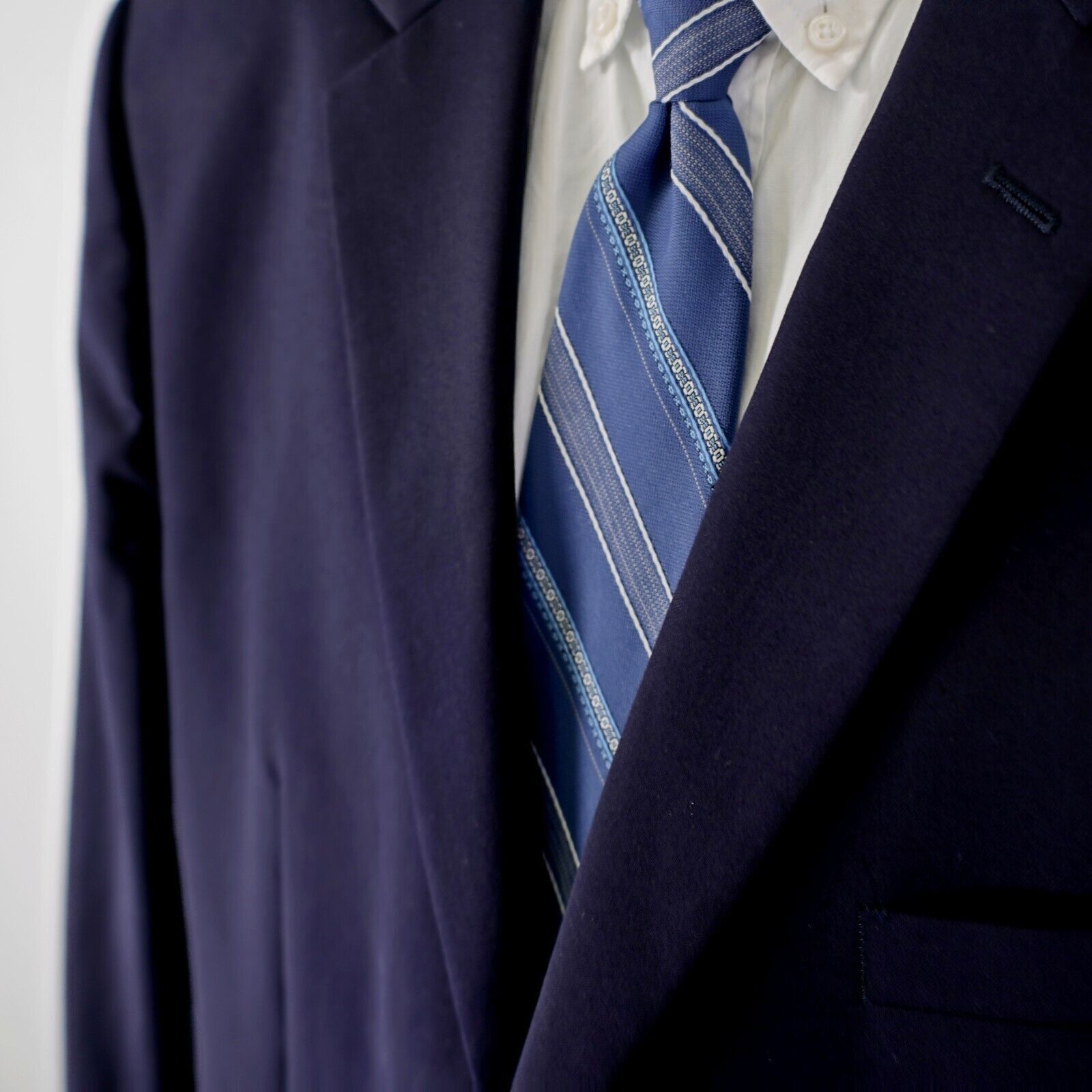 Joseph & Feiss Joseph & Feiss Gold Wool Blue 2 Button Blazer 46L Or Slim 48 Size 46L - 3 Thumbnail