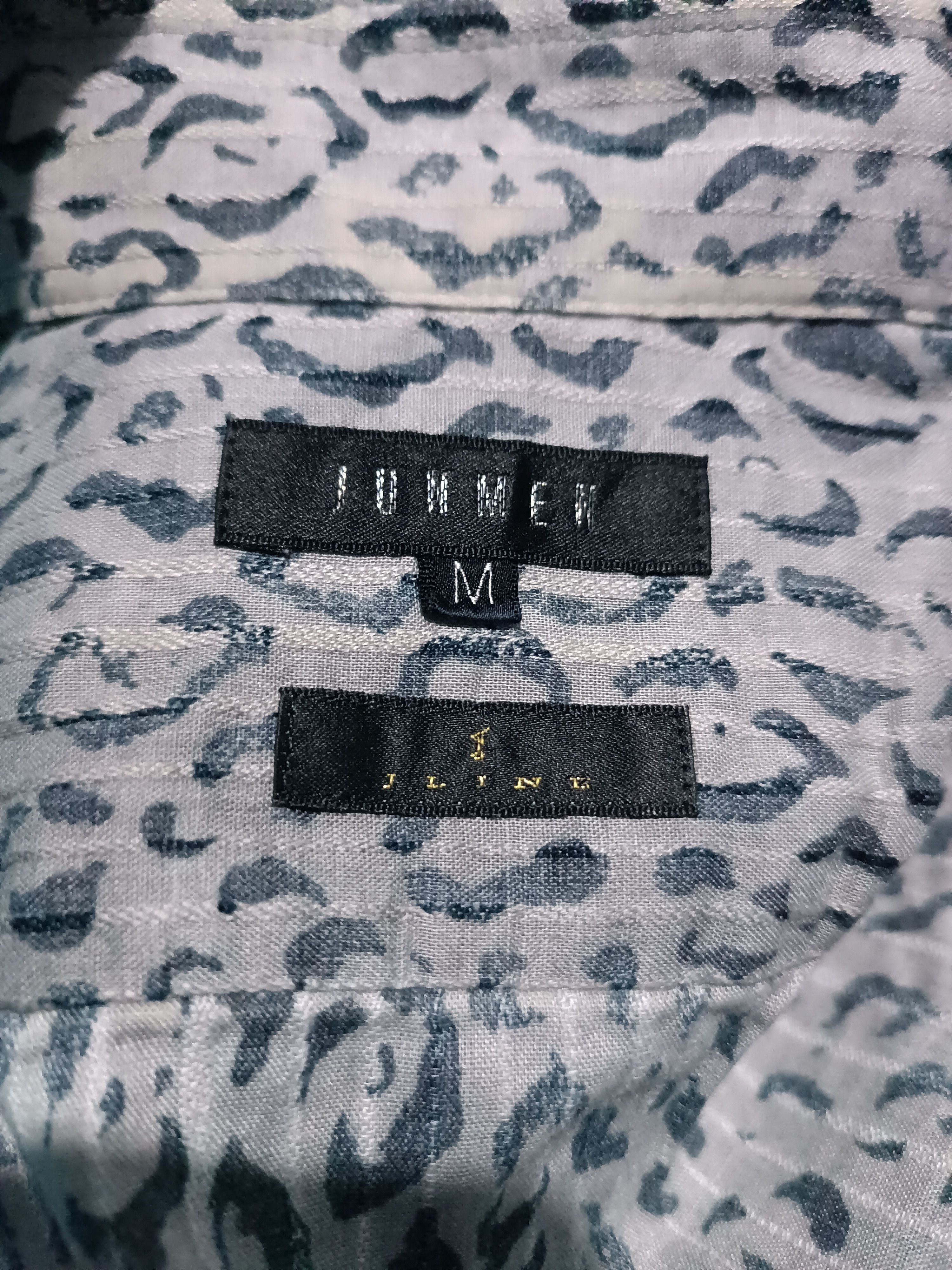 Japanese Brand Jun Men Leopard Print Long Sleeve Gray Shirt Size US M / EU 48-50 / 2 - 5 Thumbnail
