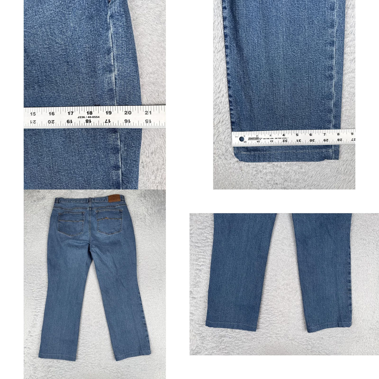 Ralph Lauren Lauren Ralph Lauren Jeans Womens 12P Blue Straight High Rise Stretch 32x26 Denim Size 34" / US 12 / IT 48 - 9 Thumbnail