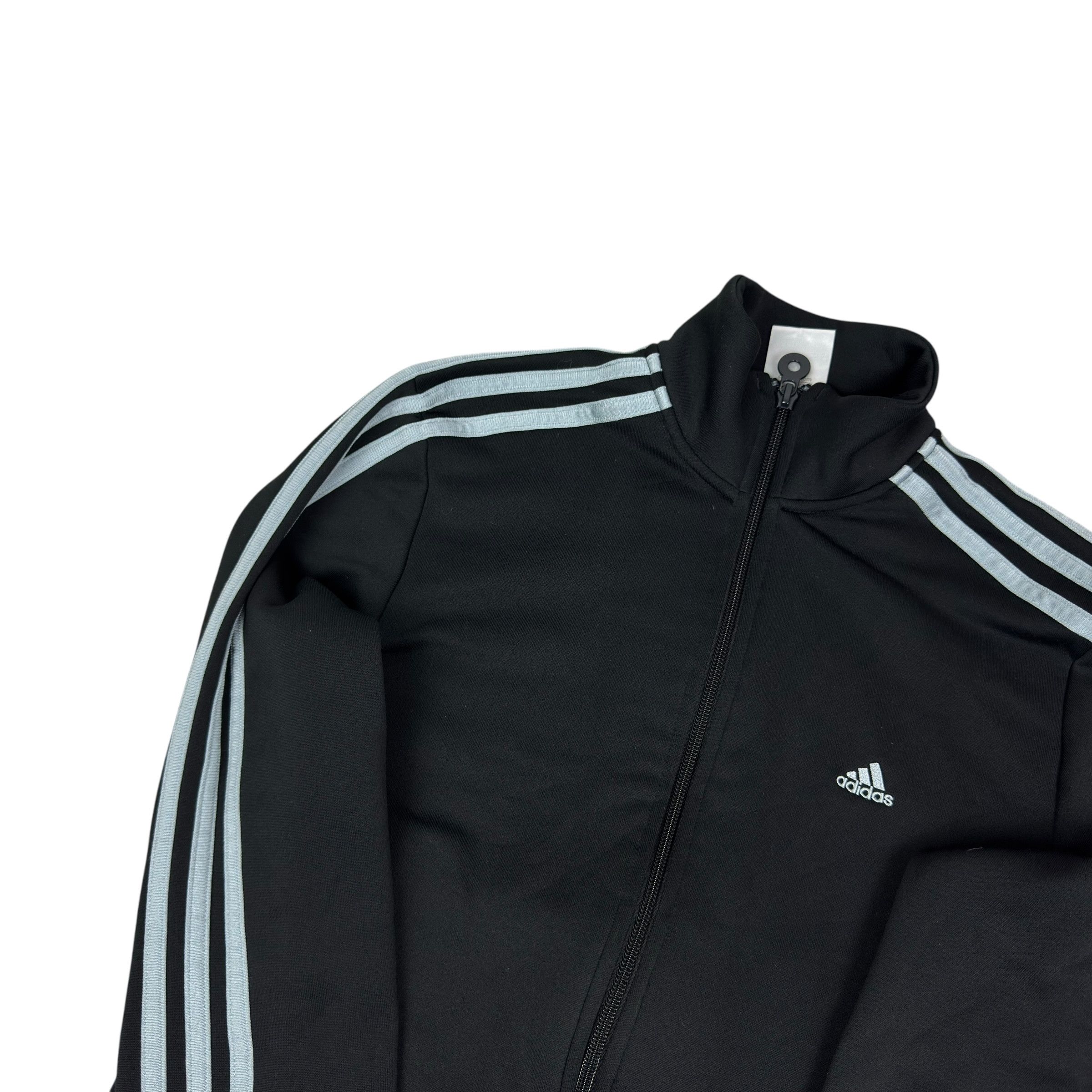 Adidas Adidas Women Black Gray Logo Originals 3-Stripe Track Jacket Size S / US 4 / IT 40 - 4 Thumbnail