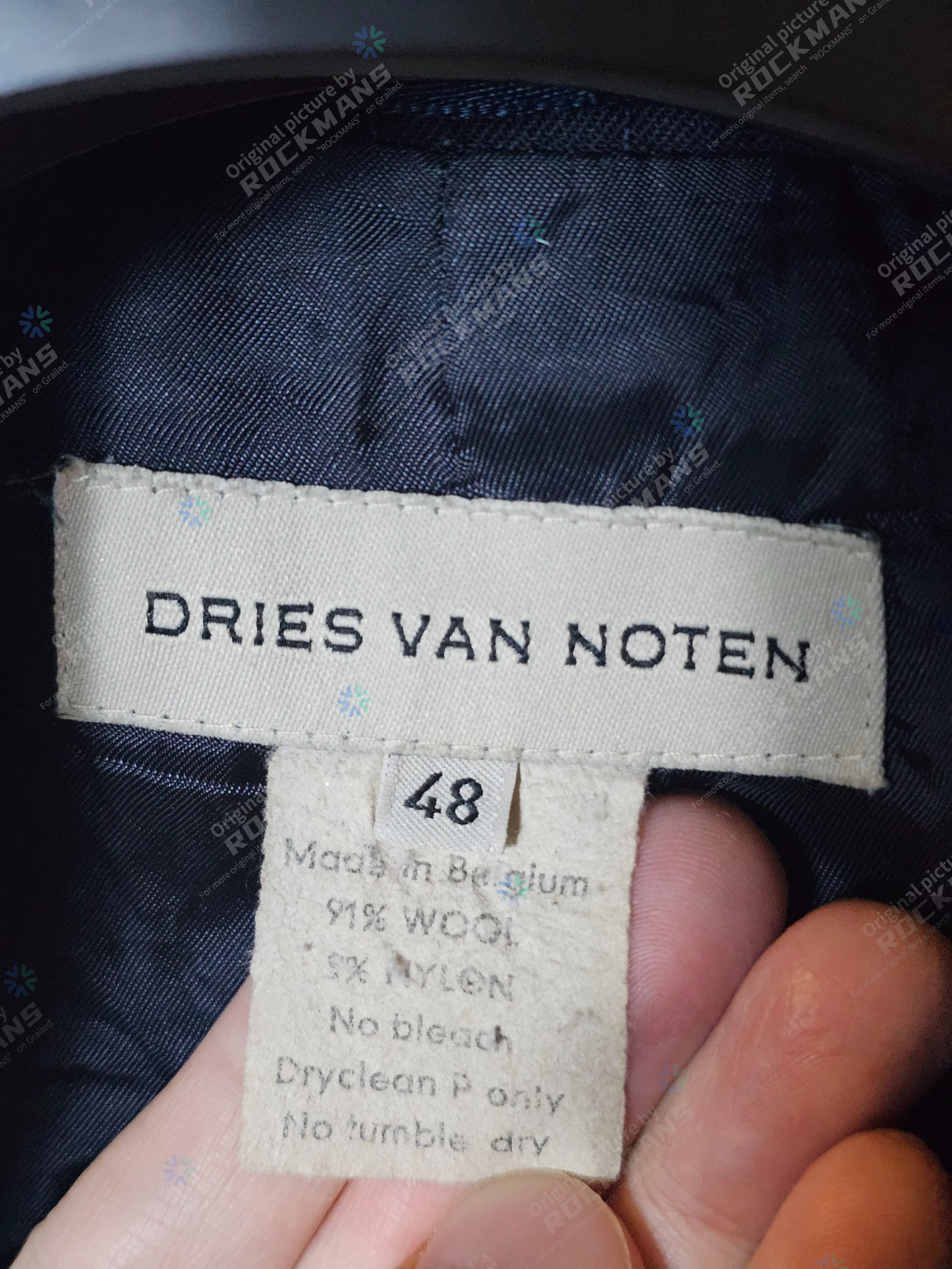 Dries Van Noten Dries Van Noten Blzers Jacke Black Wool Stripe Size 48 Size 48L - 7 Thumbnail