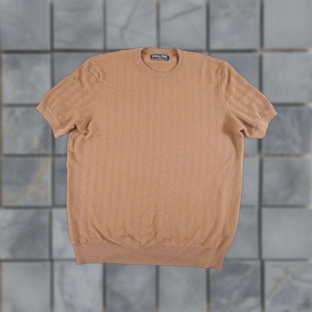 Vintage VINTAGEPaul Jones Shirt Mens XL Brown Short Sleeve Knit Crewneck Adult XL Brown Paul Jones T-Shirt Outdoor All Seasons Mens Size US XL / EU 56 / 4 - 1 Thumbnail
