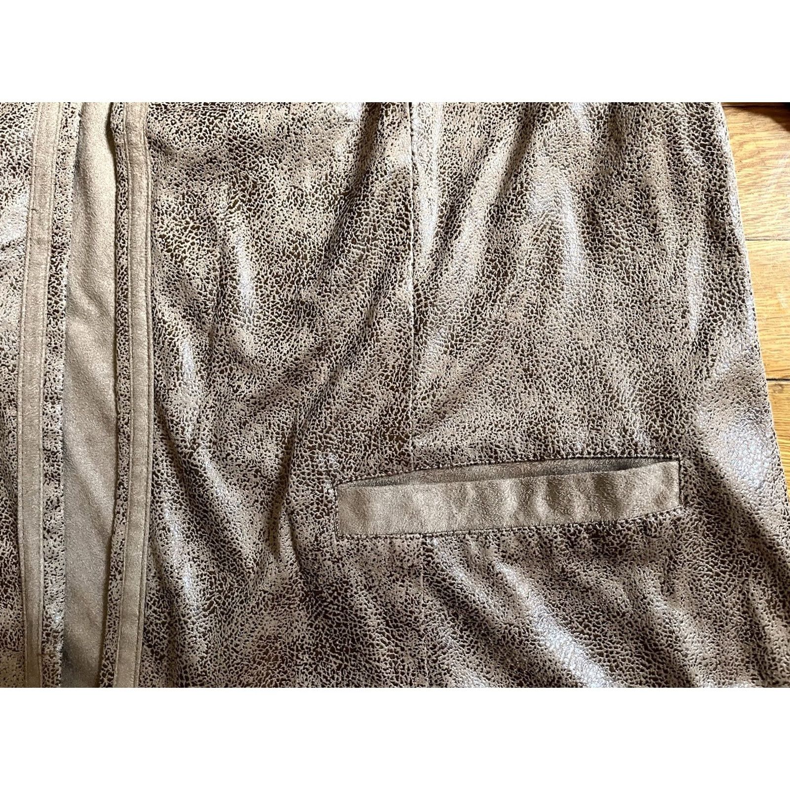 Vintage Chico's Embossed Faux Suede Jacket Women’s XL Brown Size XL / US 12-14 / IT 48-50 - 3 Thumbnail