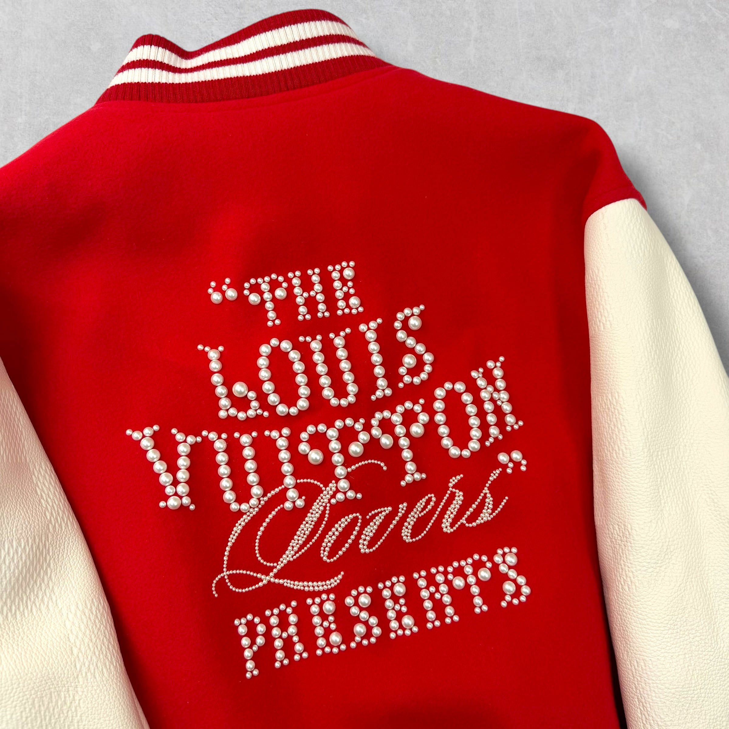 Louis Vuitton Louis Vuitton Mix Leather Pearl/Crystal Varsity Blouson 52 ( Size US L / EU 52-54 / 3 - 4 Thumbnail