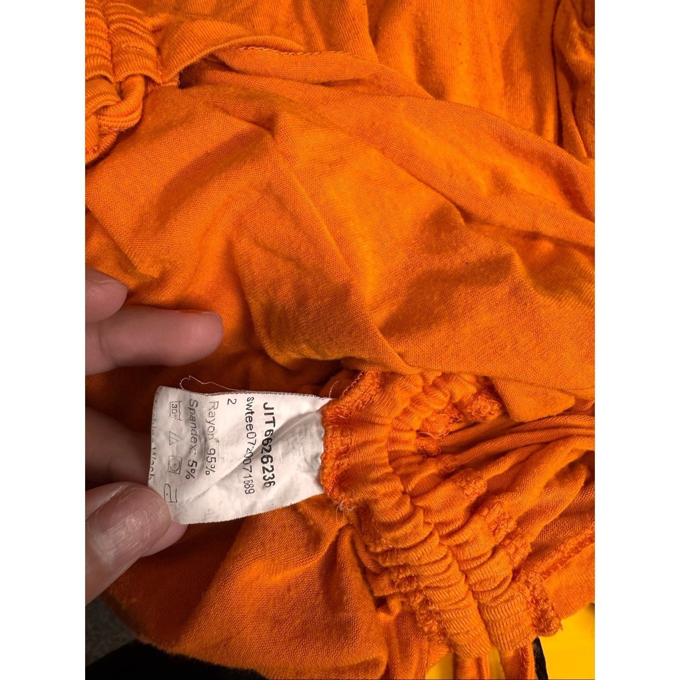 Other Orange Ruched Side Crop Top – Size S Size S / US 4 / IT 40 - 3 Thumbnail