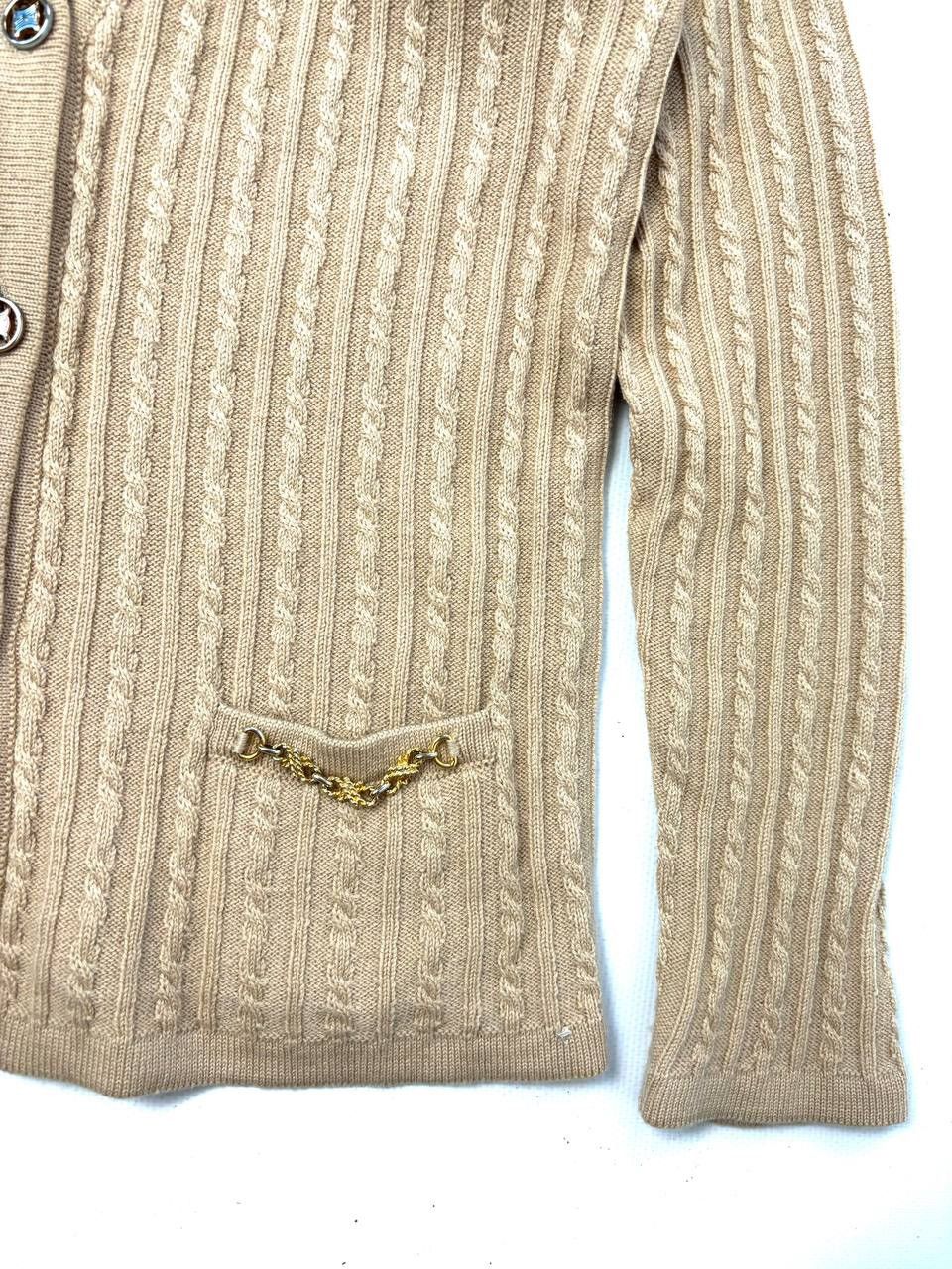 Celine Celine Cable Knit Chain Cardigan Size M / US 6-8 / IT 42-44 - 3 Thumbnail