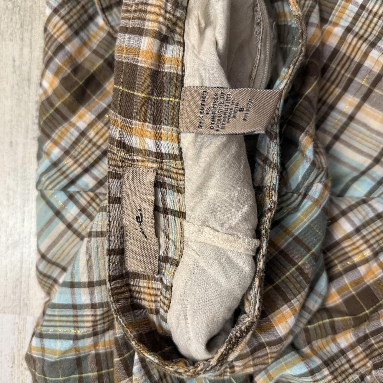 IENKI IENKI Y2k plaid flare mid cotton skirt Size 8 Size 30" / US 8 / IT 44 - 3 Thumbnail