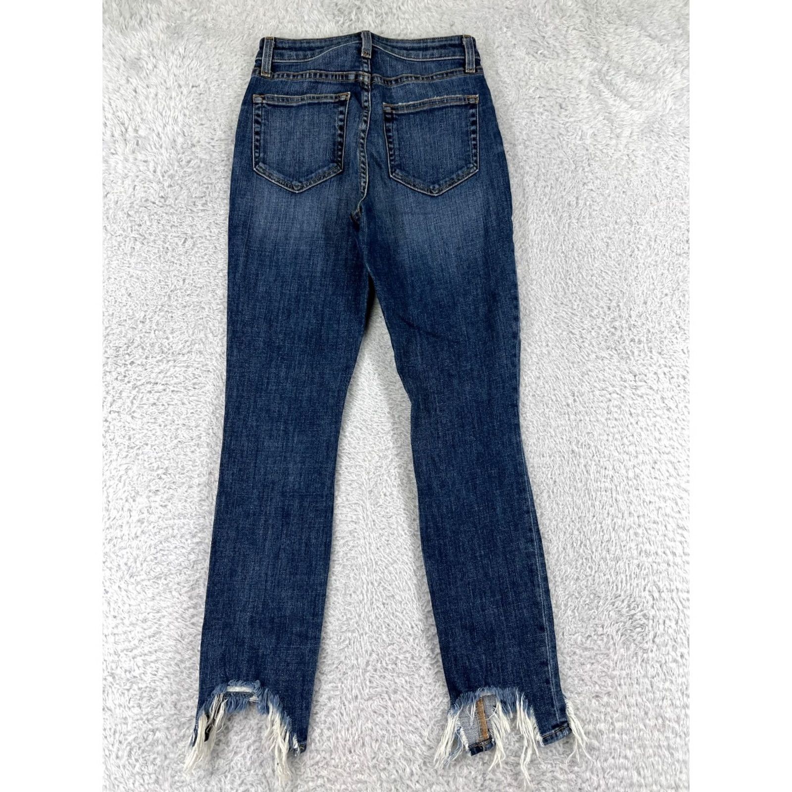 L'AGENCE L'AGENCE Jeans Womens 23 Blue Denim High Line Skinny Distressed 5-Pocket Cotton Blend Size 40" / US 18 - 2 Thumbnail