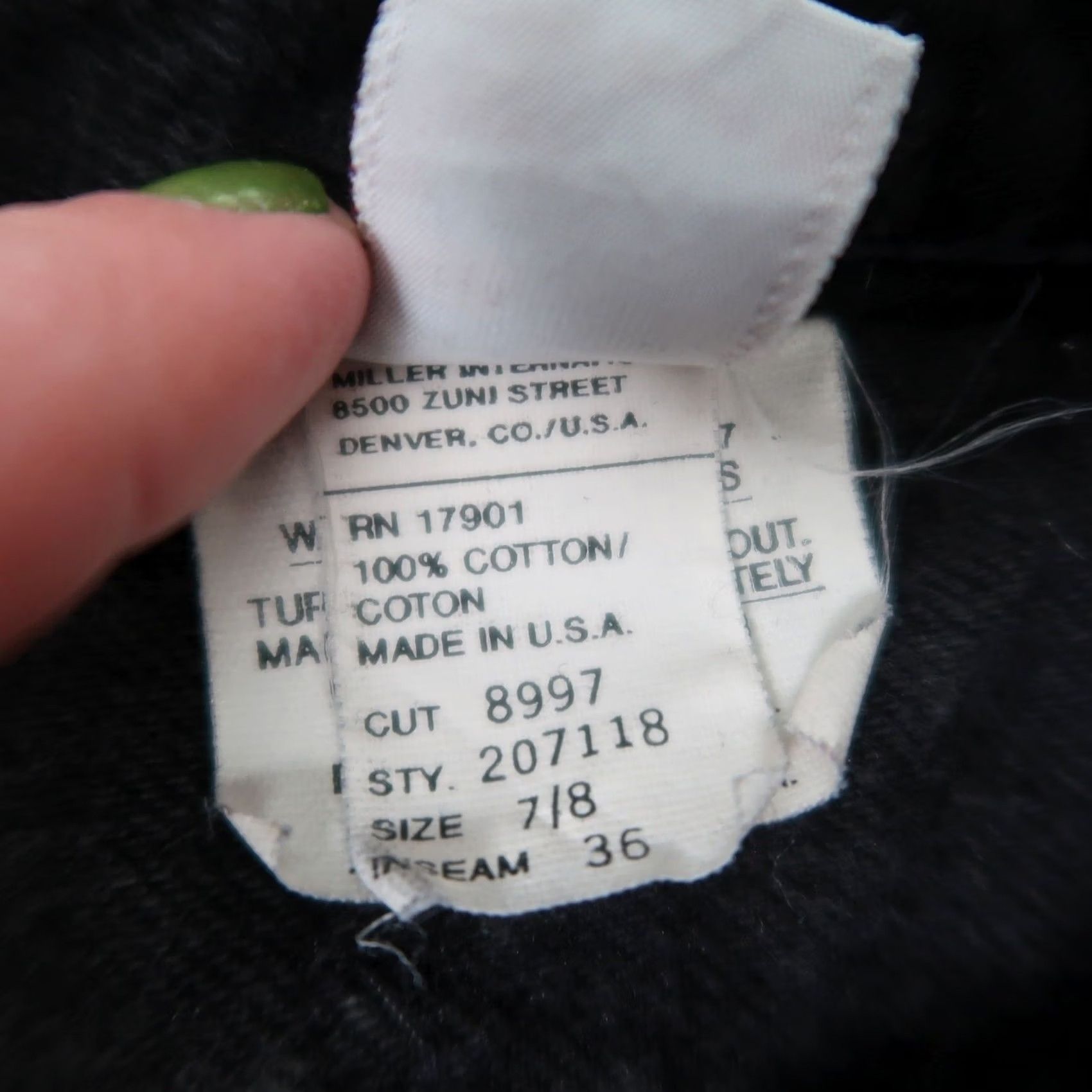 Vintage VINTAGE Rockies Jeans Western Bareback High Rise 24" 8 Black Denim 90s 80s Cowboy Southwestern Womens Jeans Size 30" / US 8 / IT 44 - 5 Thumbnail