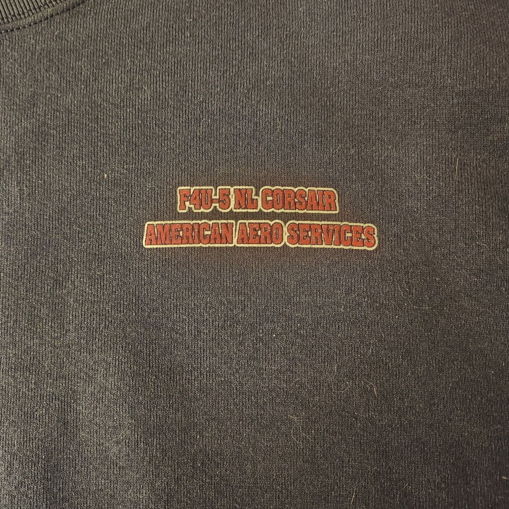 Fruit Of The Loom F4U Corsair Sweatshirt XL Navy Graphic Print USA Planes Aircraft Mens Regular Crew Neck Cotton Blend Pullover Fruit of the Loom Size US XL / EU 56 / 4 - 7 Thumbnail