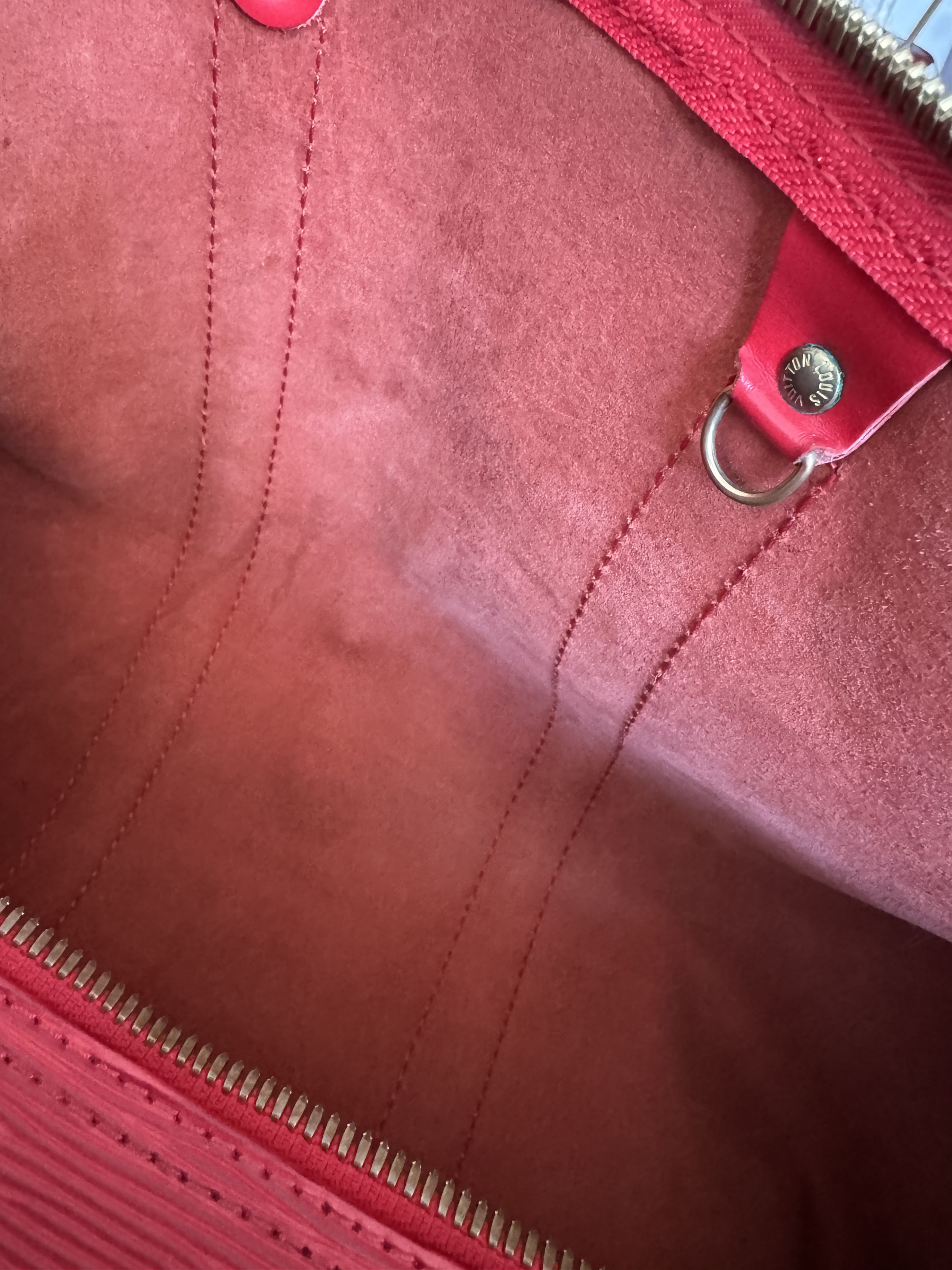 Louis Vuitton LOUIS VUITTON RED EPI LEATHER KEEPALL 45 Size 44 - 12 Thumbnail