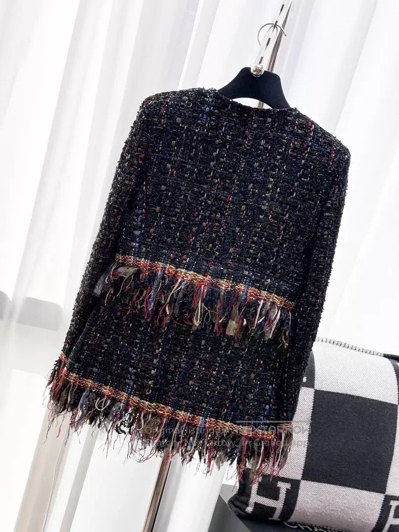 Chanel Chanel Black and gold mixed color checkered tassel woven z Size XXS / US 00 / IT 34 - 3 Thumbnail