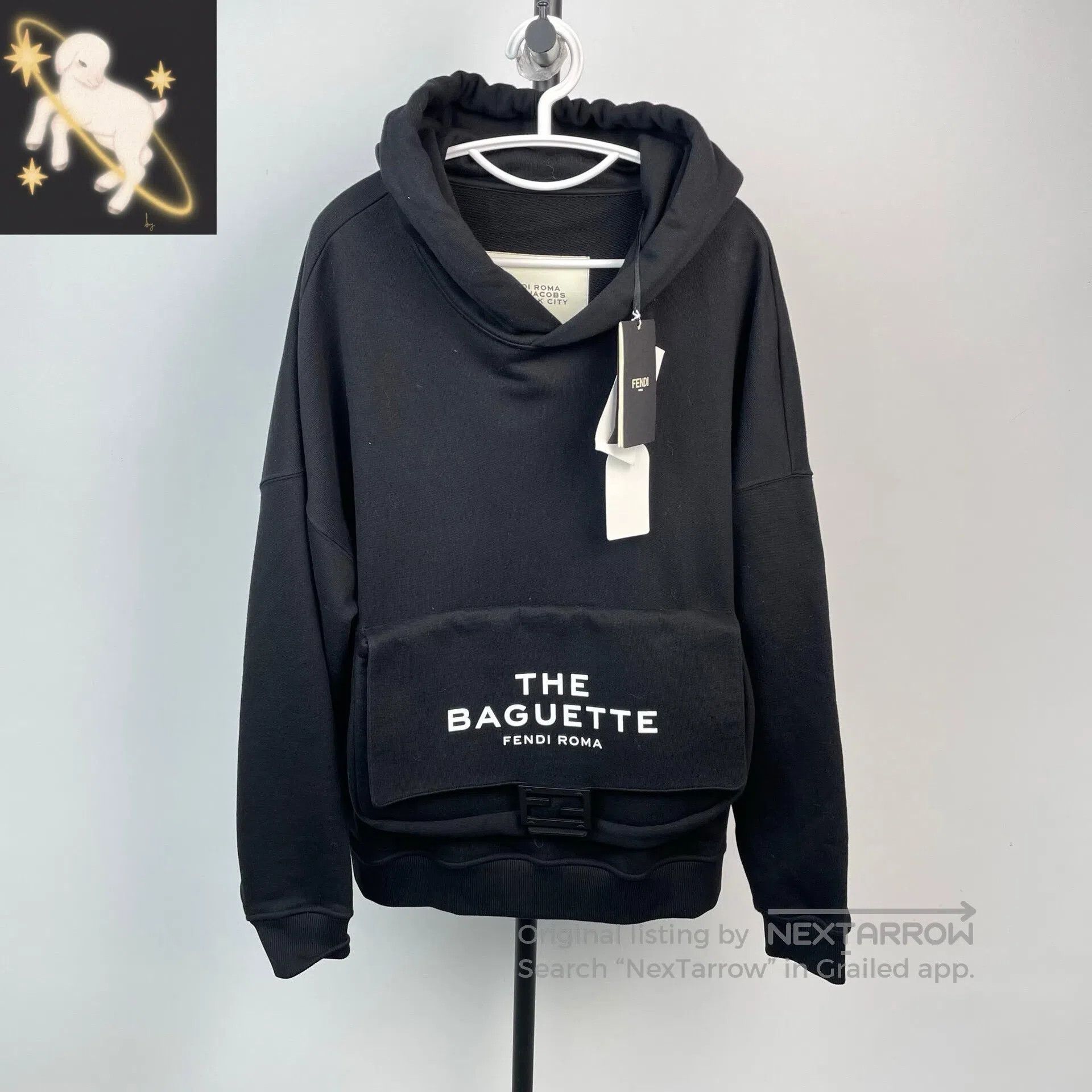 Fendi FENDI Pocket Printed Hooded Sweatshirt| Size US M / EU 48-50 / 2 - 1 Thumbnail