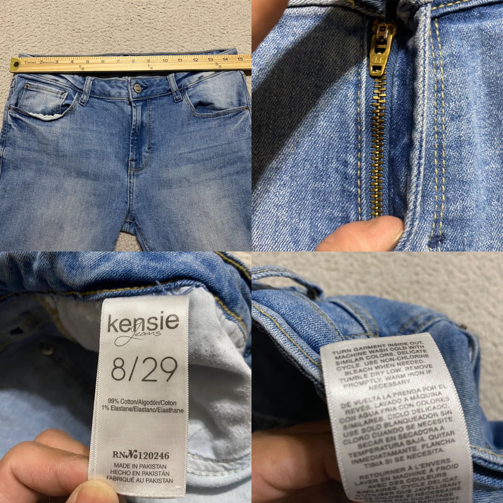 Vintage Kensie Jeans Jeans Blue Denim Medium Wash Mid Rise Skinny Cropped Womens 8 Size 30" / US 8 / IT 44 - 8 Thumbnail