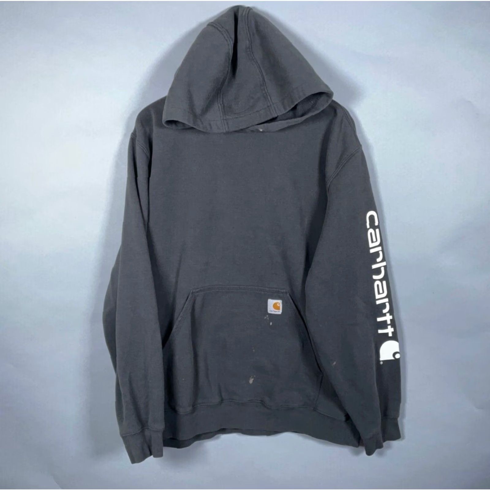 Carhartt VINTAGE Carhartt Distressed Original Fit Hoodie Adult XL Black Sweatshirt Workwear Size US XL / EU 56 / 4 - 2 Thumbnail