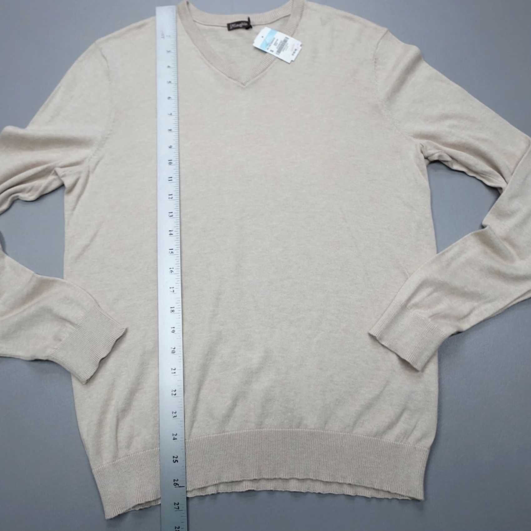 J.McLaughlin J. McLaughlin Milton Lightweight V Neck Sweater Sandstone Men's Size S Size US S / EU 44-46 / 1 - 6 Thumbnail