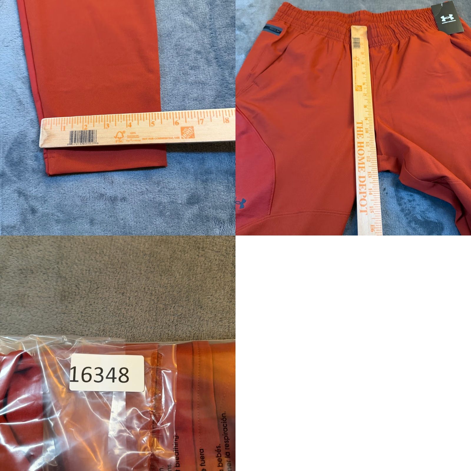 Under Armour Under Armour Unstoppable Hybrid Loose Fit Pants Red Womens L 34x25" NWT Jogger Activewear Casual Travel Size 24" / US 00 / IT 34 - 8 Thumbnail