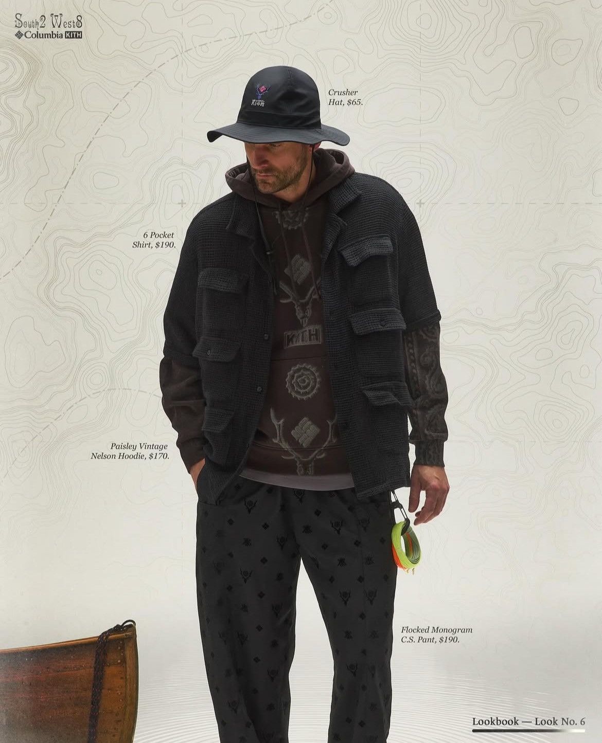 Columbia × Kith South2 West8 Paisley Nelson Hoodie Kindling Mocha Laser DTG Size US XL / EU 56 / 4 - 10 Thumbnail