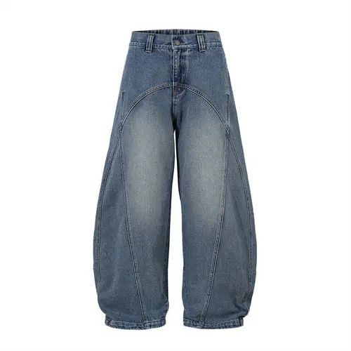 Japanese Brand × Jean Pants Loose trendy wide-leg versatile scimitar jeans Size US 32 / EU 48 - 1 Thumbnail