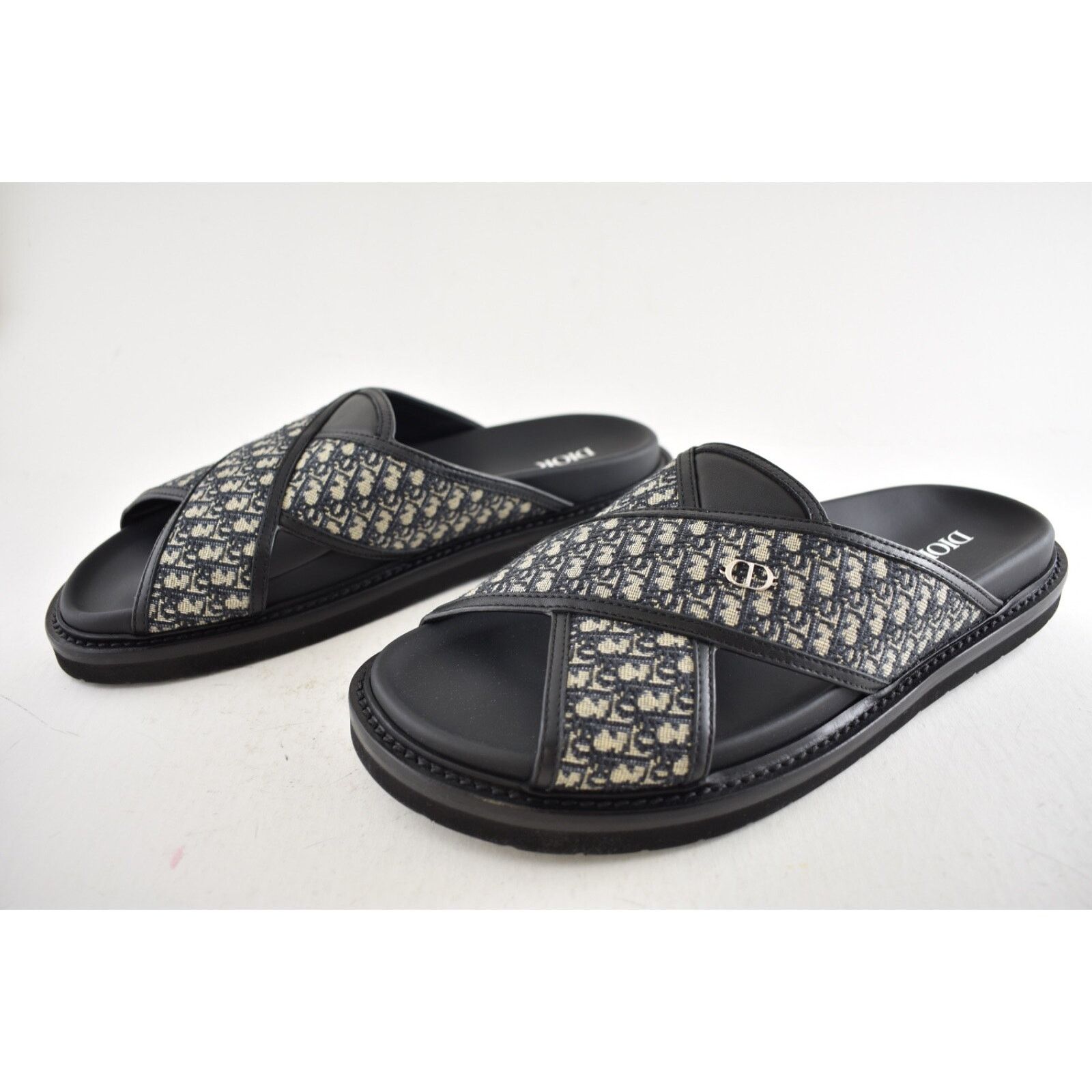 Dior Dior Mens Aqua Oblique Jacquard Logo Slide Slip On 42 9 Size US 9 / EU 42 - 14 Thumbnail