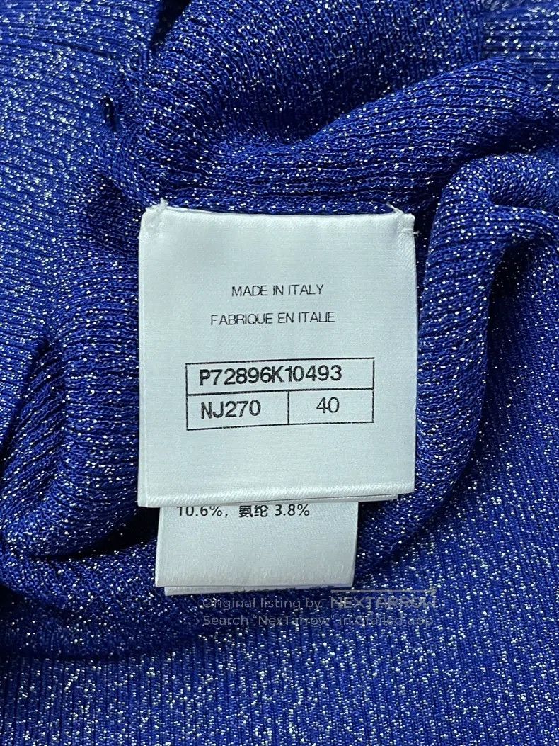 Chanel Chanel 22A blue fine glitter bottom strap vest Size S / US 4 / IT 40 - 6 Thumbnail