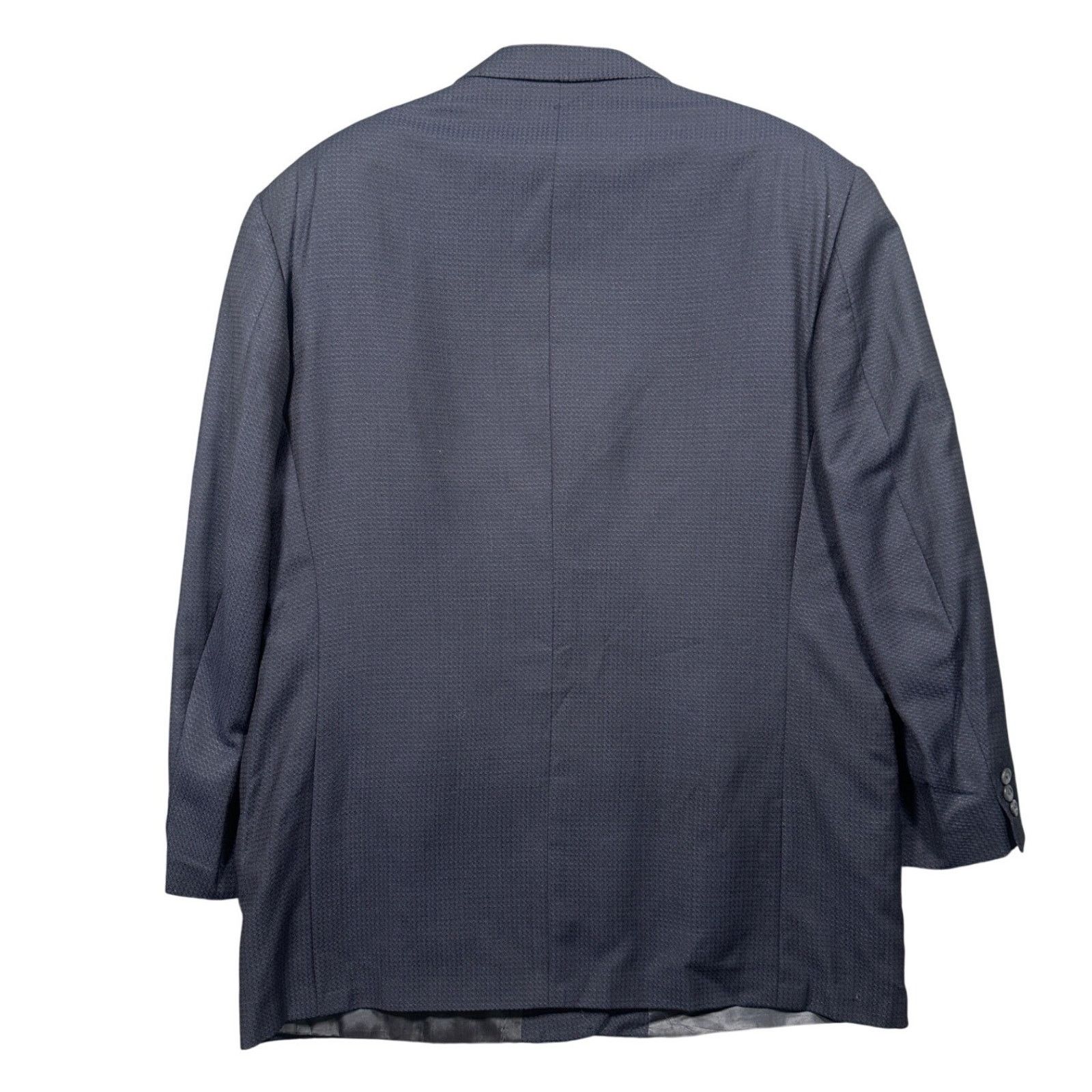 Jhane Barnes Jhane Barnes Blazer Mens 50L Blue Gray Textured Sport Coat Size 50L - 3 Thumbnail