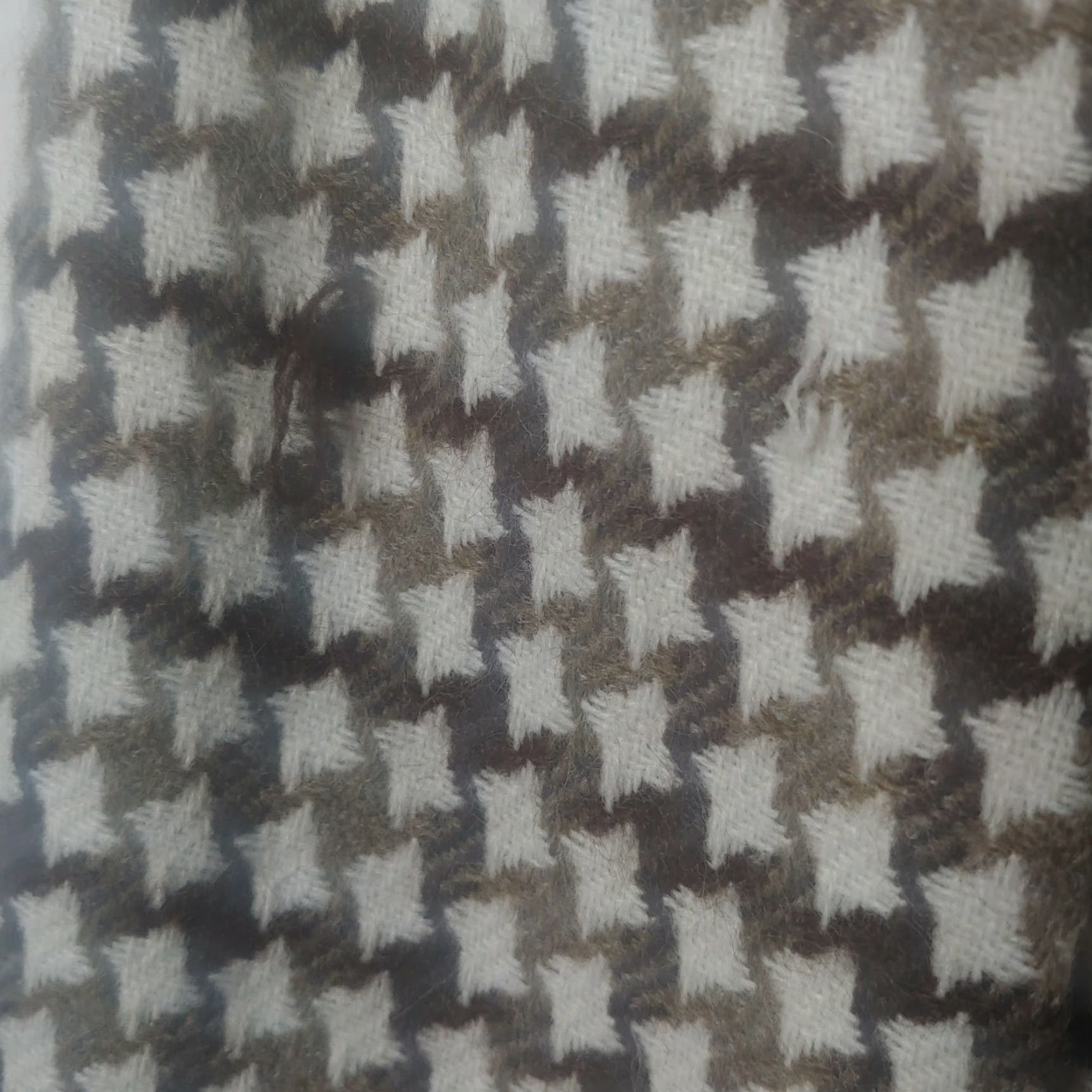 Vintage VINTAGE Skirt 1960s Houndstooth Button Front Long A-Line Maxi Women 12 Brown/White 40.5" Size 34" / US 12 / IT 48 - 6 Thumbnail