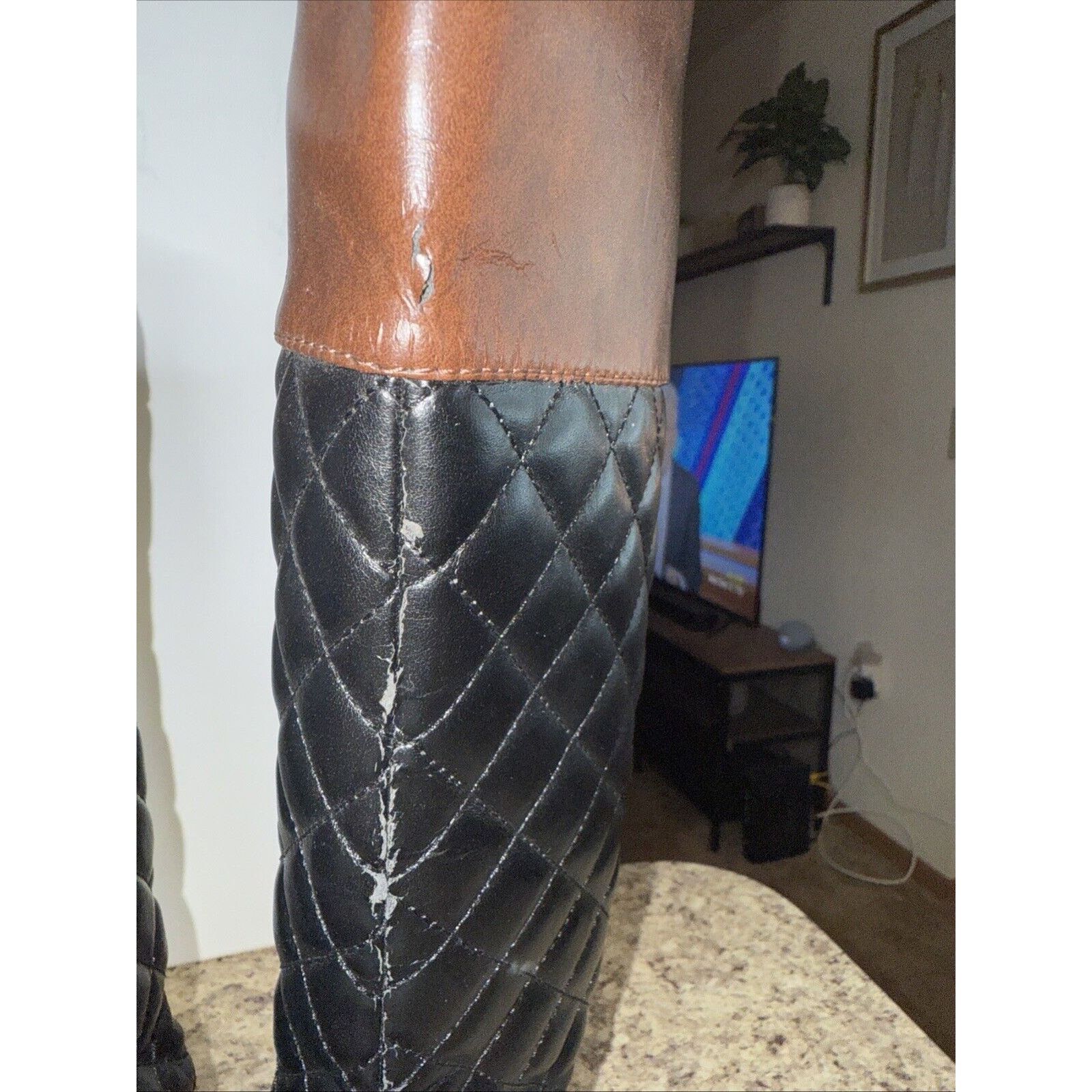 Apt. 9 Apt. 9 Tall Quilted Vegan Bristol Knee High Boots Women’s 9M Size US 9 / IT 39 - 2 Thumbnail