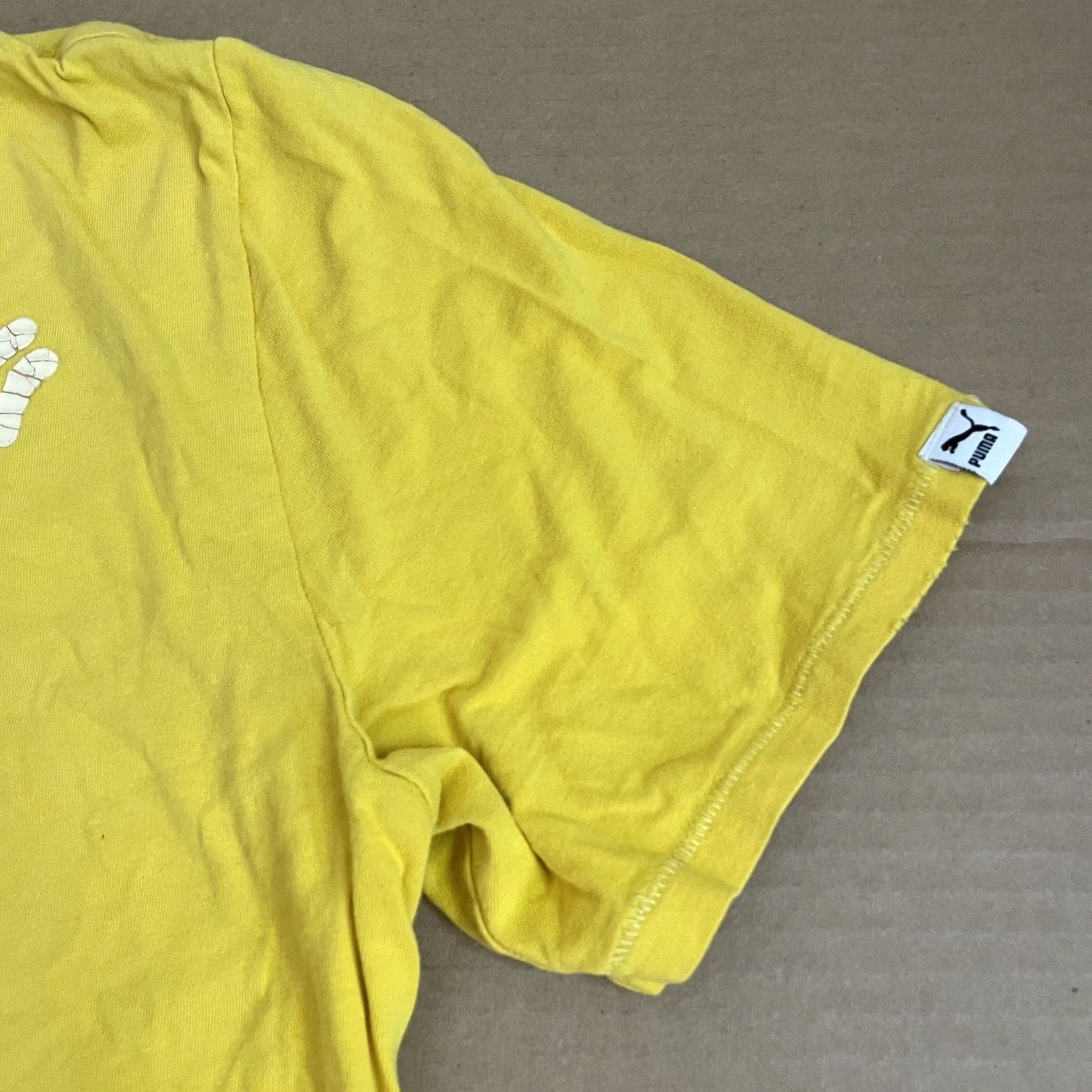 Puma Puma Shirt Adult Small Yellow Spell Out Logo Clyde Spell Out Script Mens Fitness Size US S / EU 44-46 / 1 - 4 Thumbnail