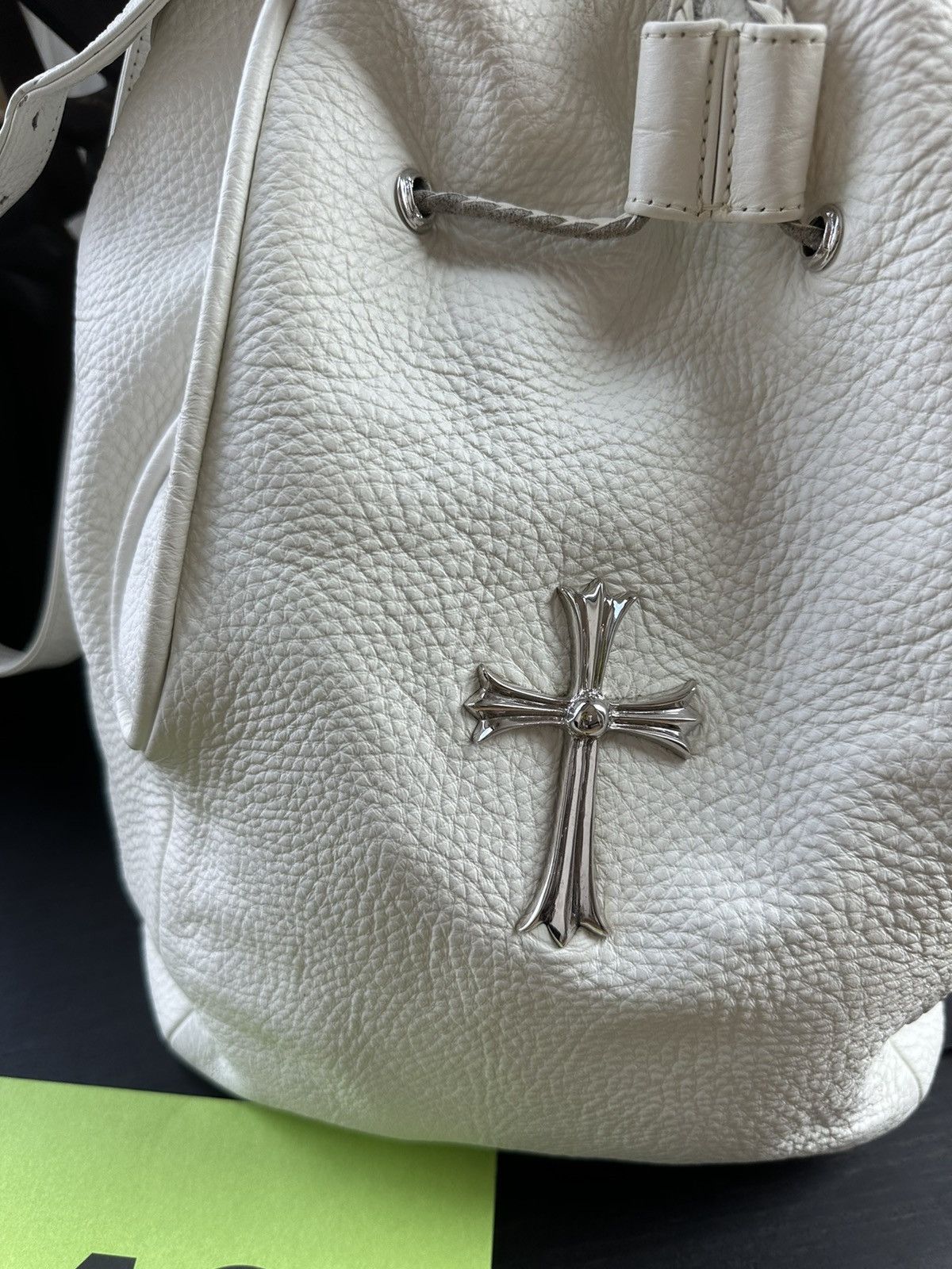 Chrome Hearts CHROME HEARTS XL LARGE WHITE LEAHER HIPPIE TRAVEL BAG Size ONE SIZE - 8 Thumbnail