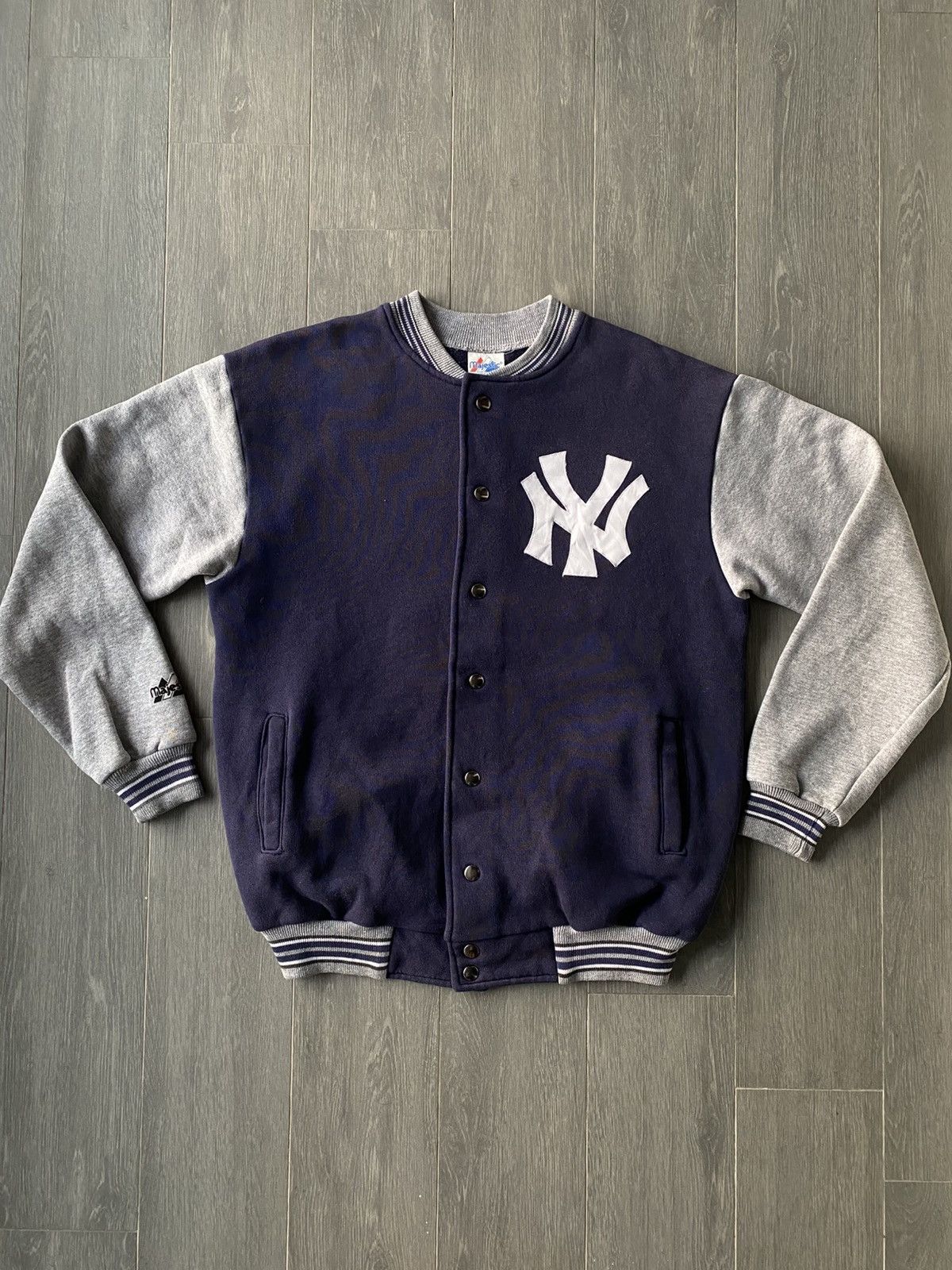Majestic × New York Yankees × Vintage Vintage 90’s New York Yankees Bomber Jacket Size US M / EU 48-50 / 2 - 1 Thumbnail