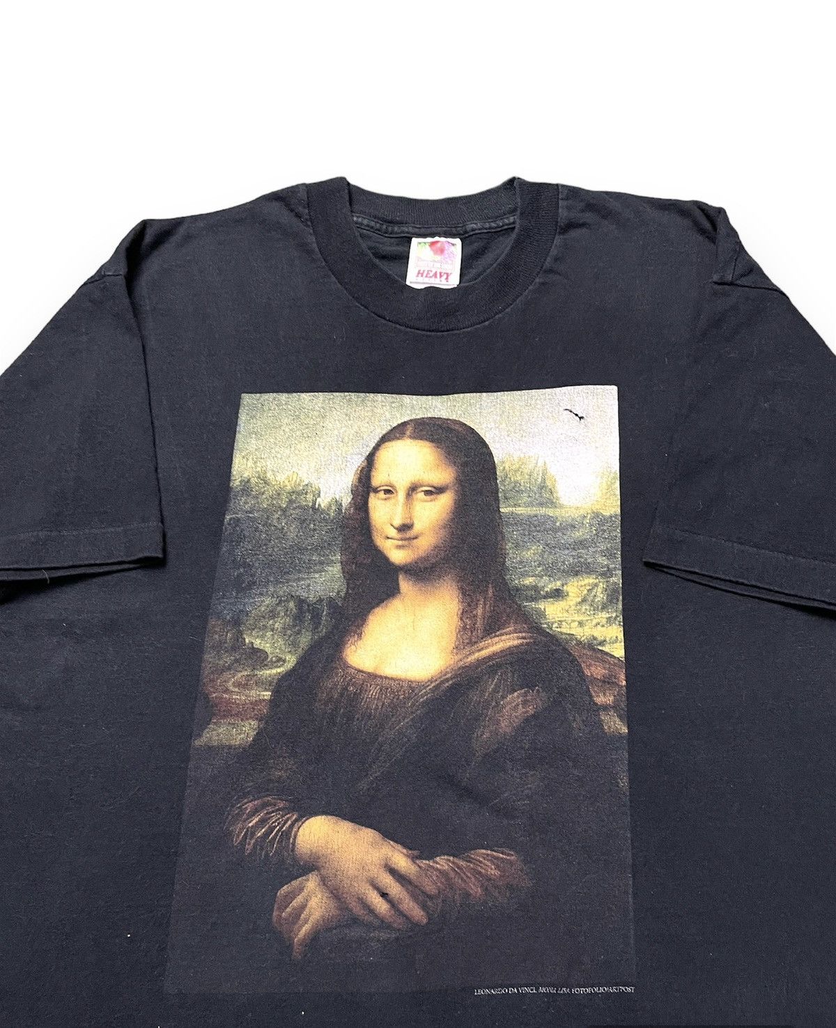 image of Vintage 90's Mona Lisa Leonardo Da Vinci Art Tees in White, Men's (Size Large)